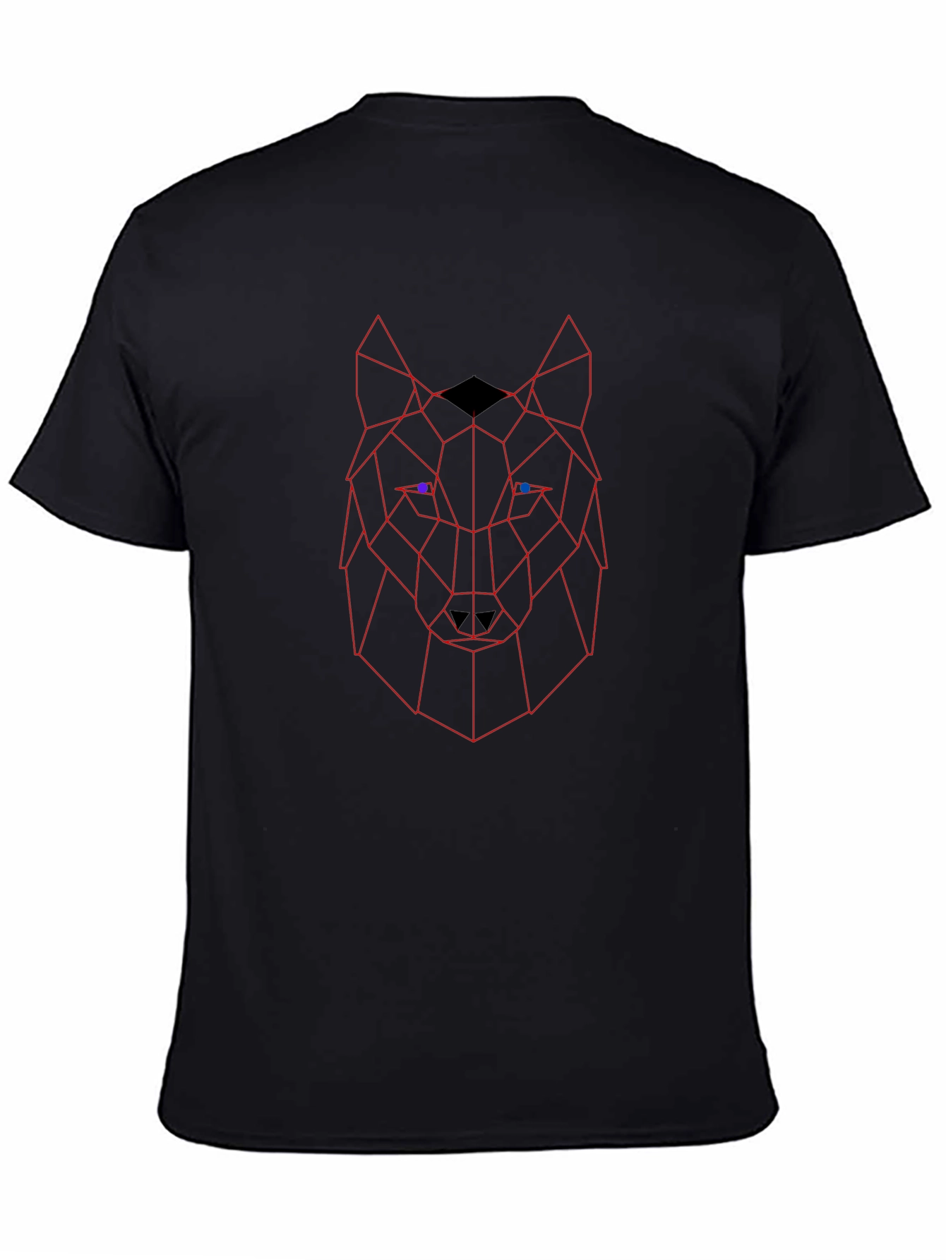 Geometric Wolf Graphic Tee - Modern Style