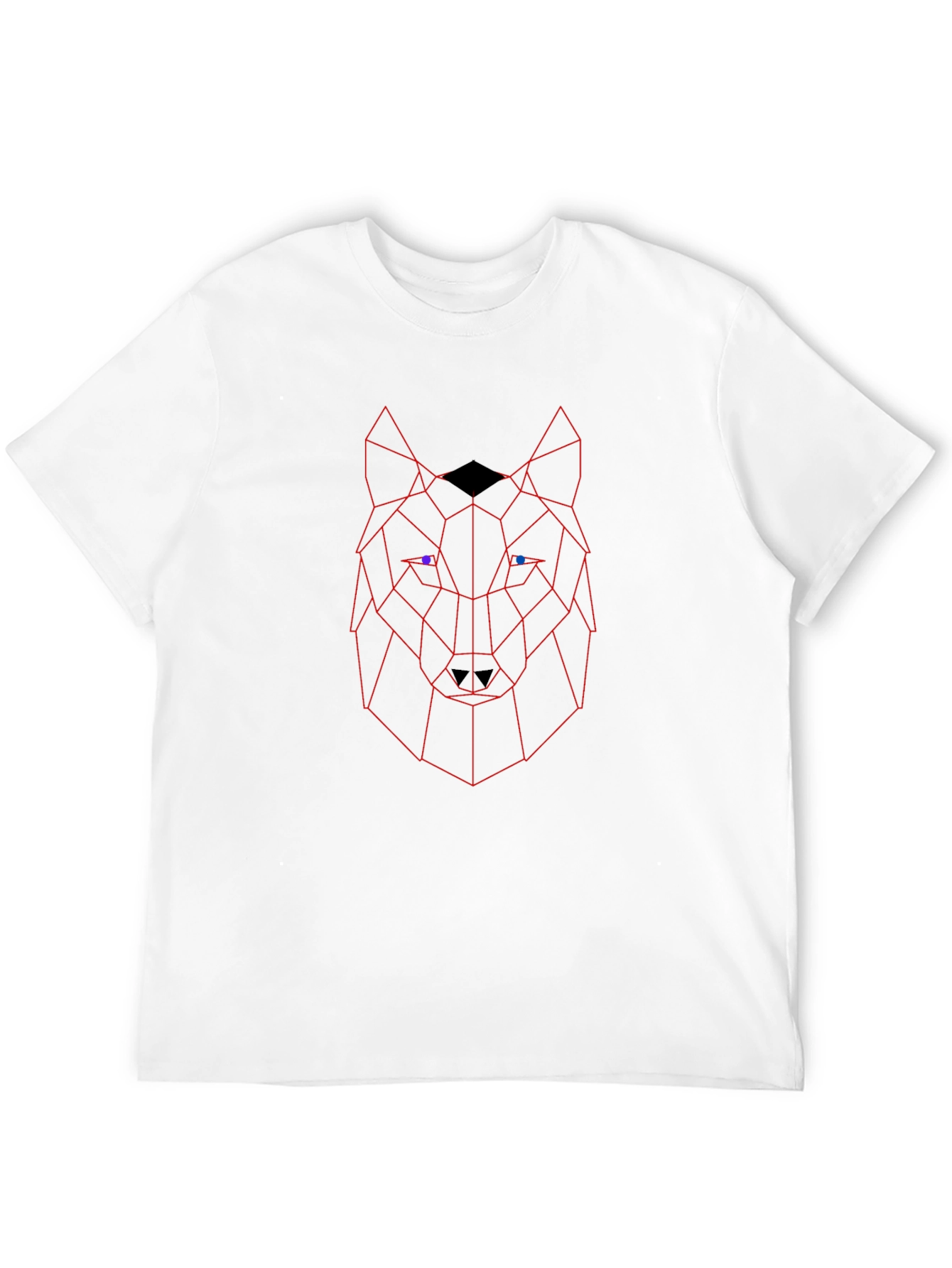 Geometric Wolf Graphic Tee - Modern Style