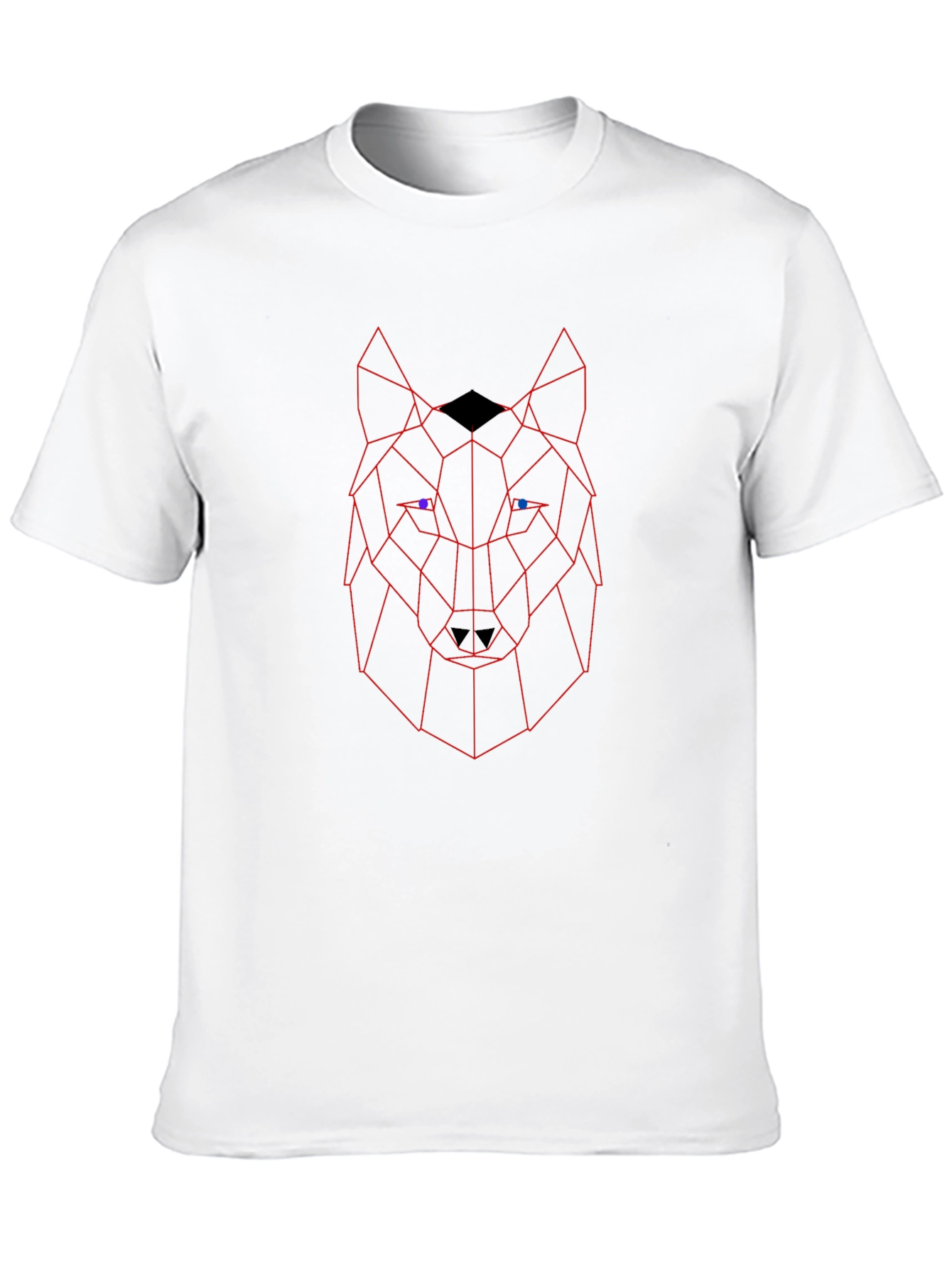 Geometric Wolf Graphic Tee - Modern Style