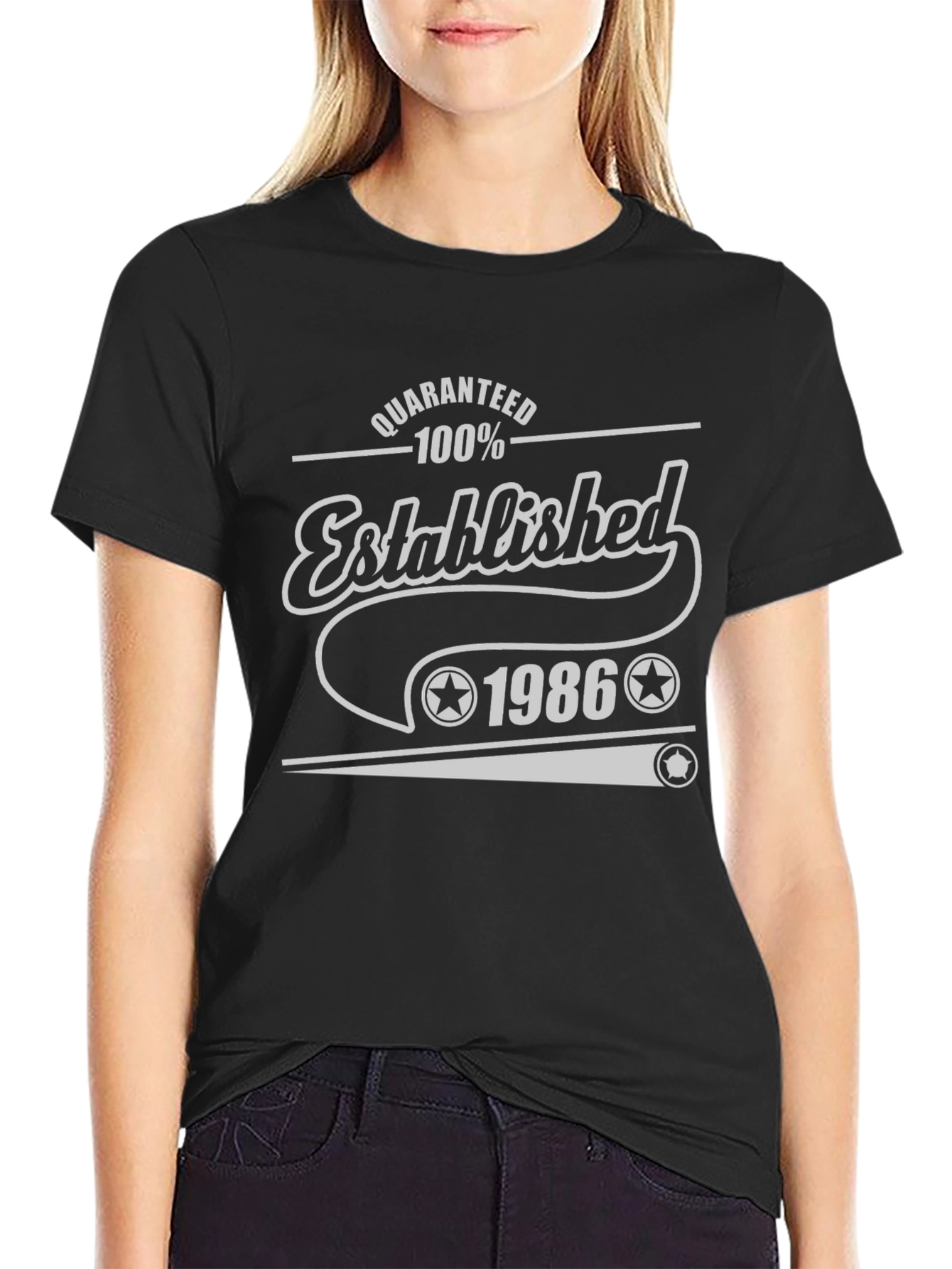 Established 1986 Black Graphic Tee