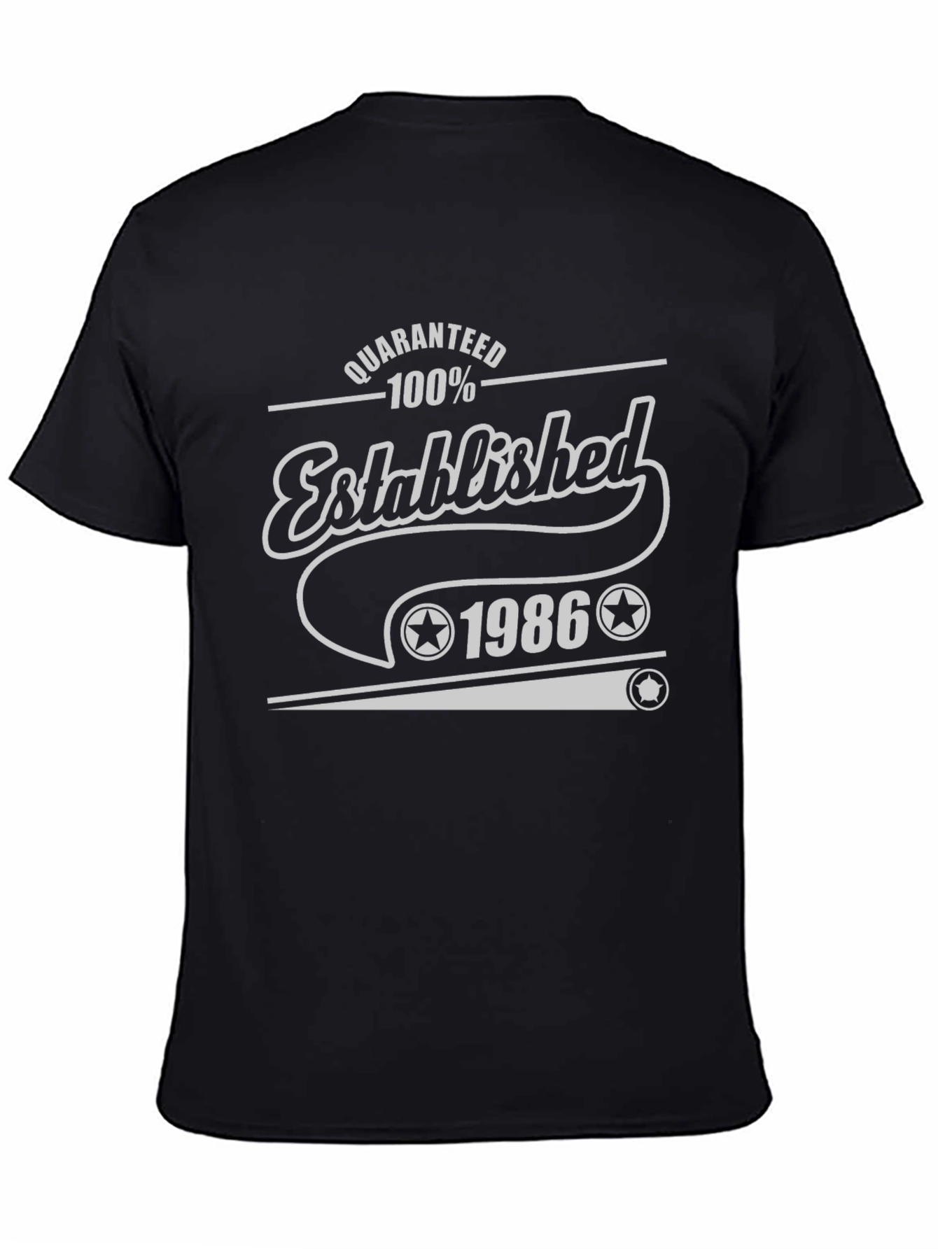Established 1986 Black Graphic Tee