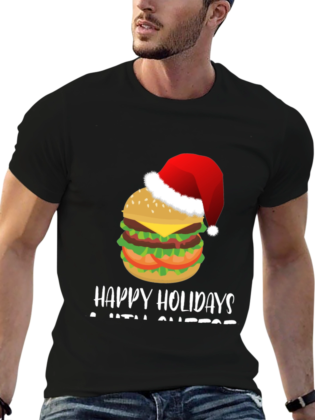 Festive Holiday Cheeseburger T-Shirt