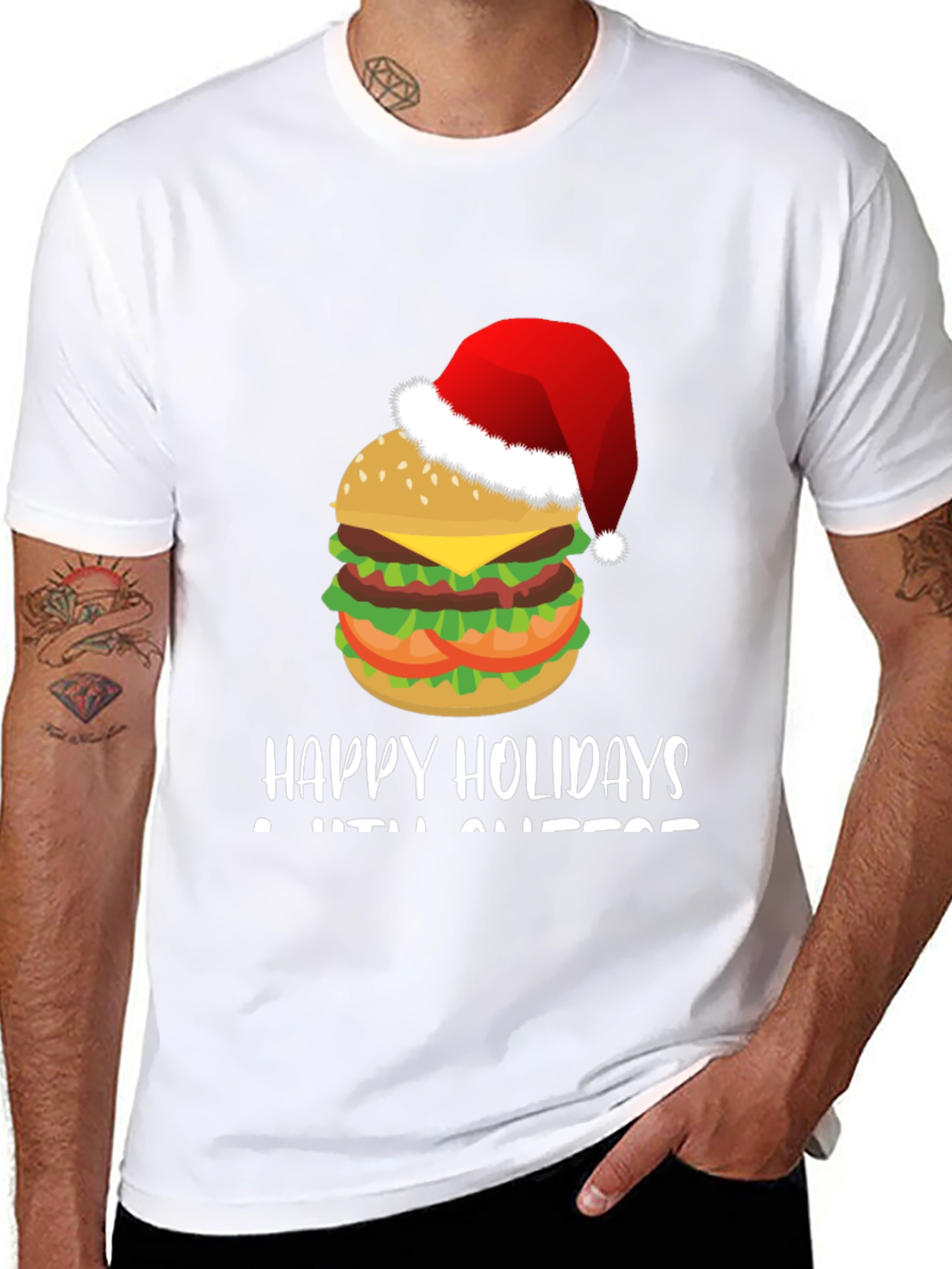 Festive Holiday Cheeseburger T-Shirt