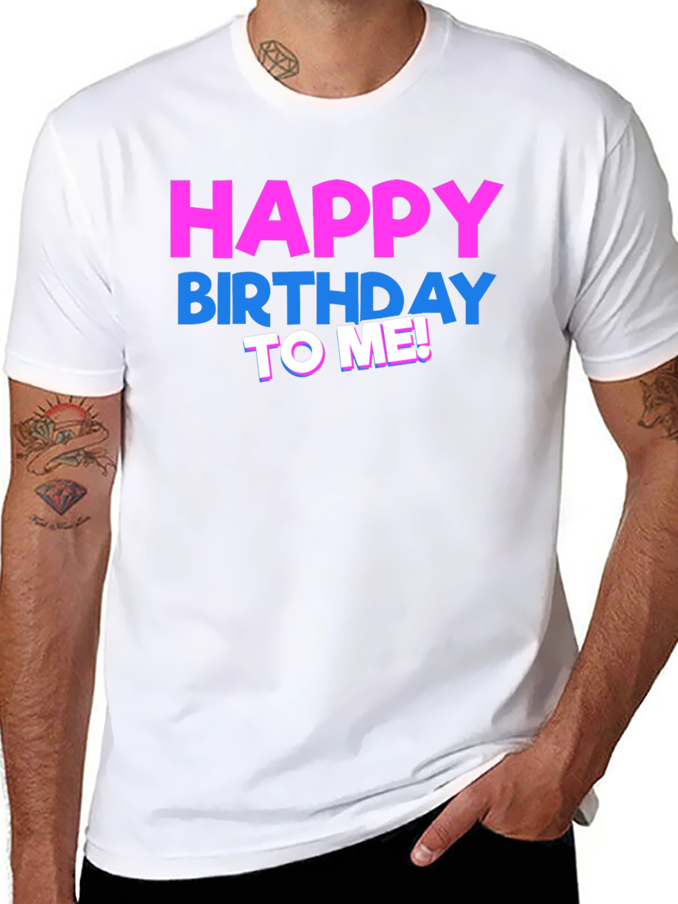 Happy Birthday To Me! Graphic T-Shirt - Black