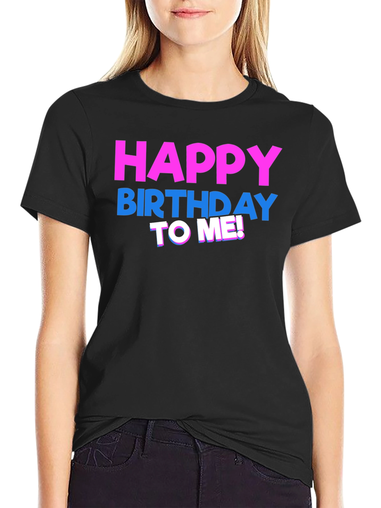 Happy Birthday To Me! Graphic T-Shirt - Black