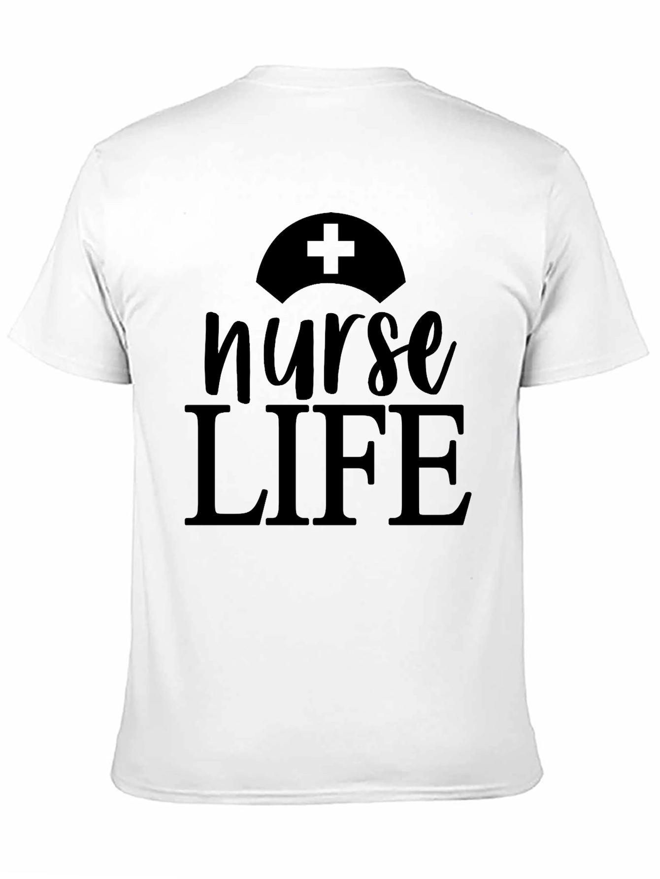 Nurse Life Graphic Tee - Black Cotton Comfort
