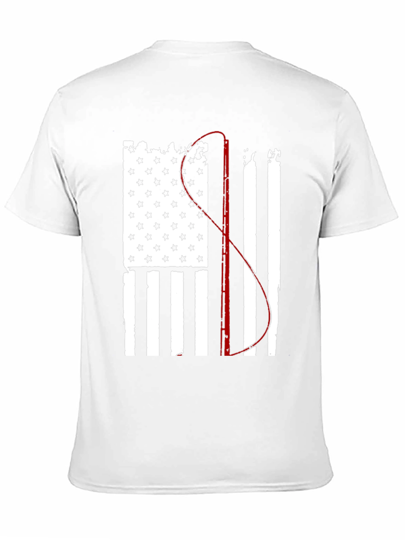 Fishing Flag Graphic Tee - Patriotic Angler