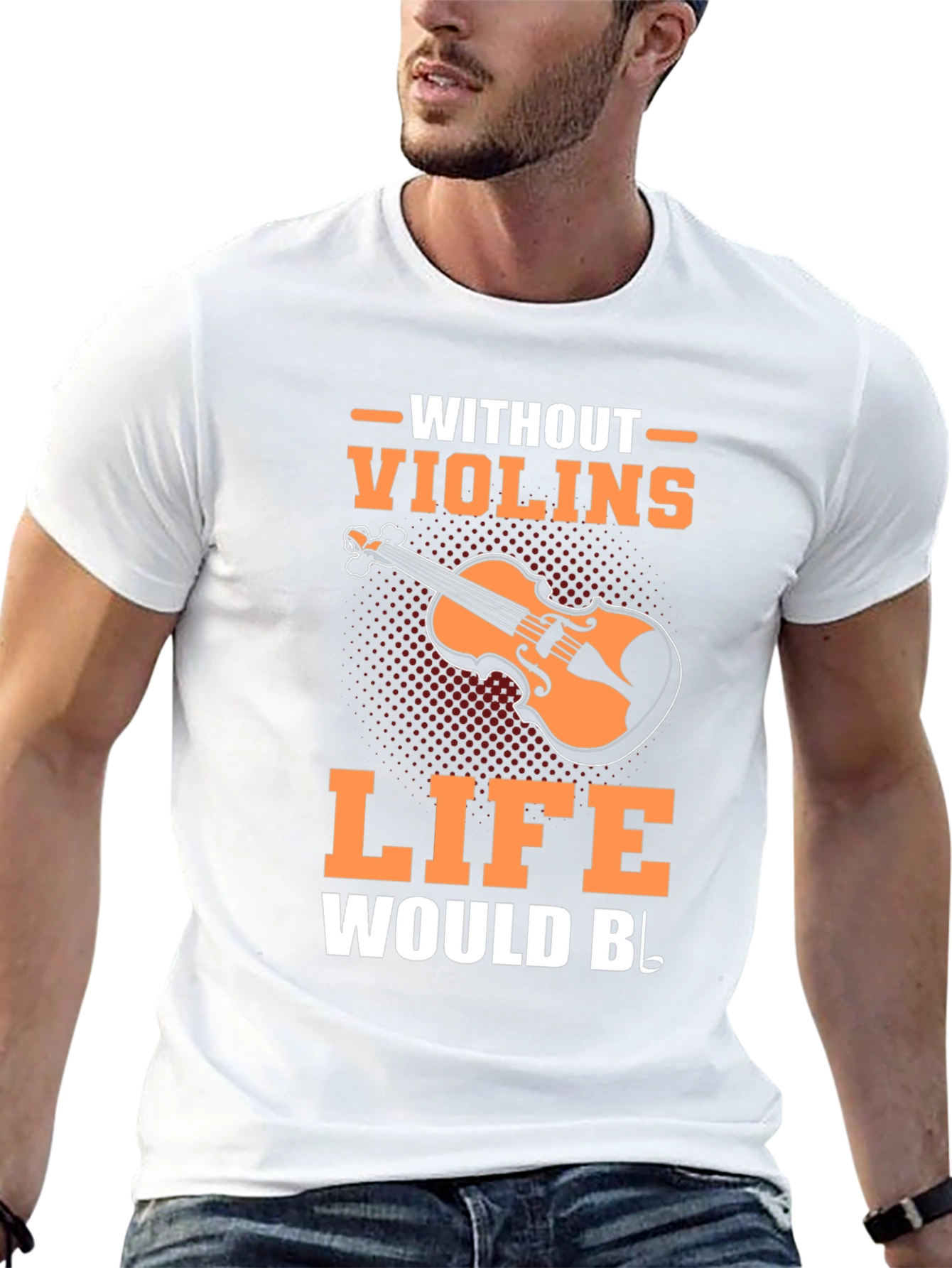 Violin Music T-Shirt - Life Without Violins Graphic Tee