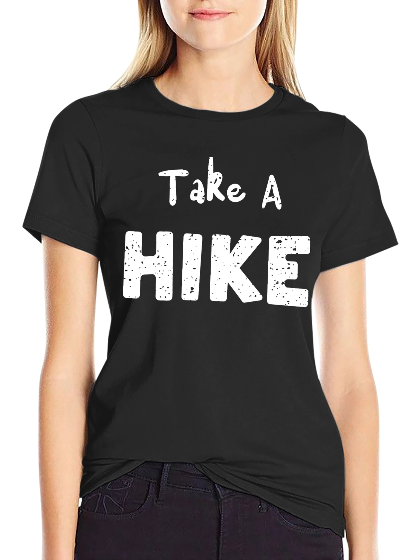 Take a Hike T-Shirt -  Black Crewneck Graphic Tee