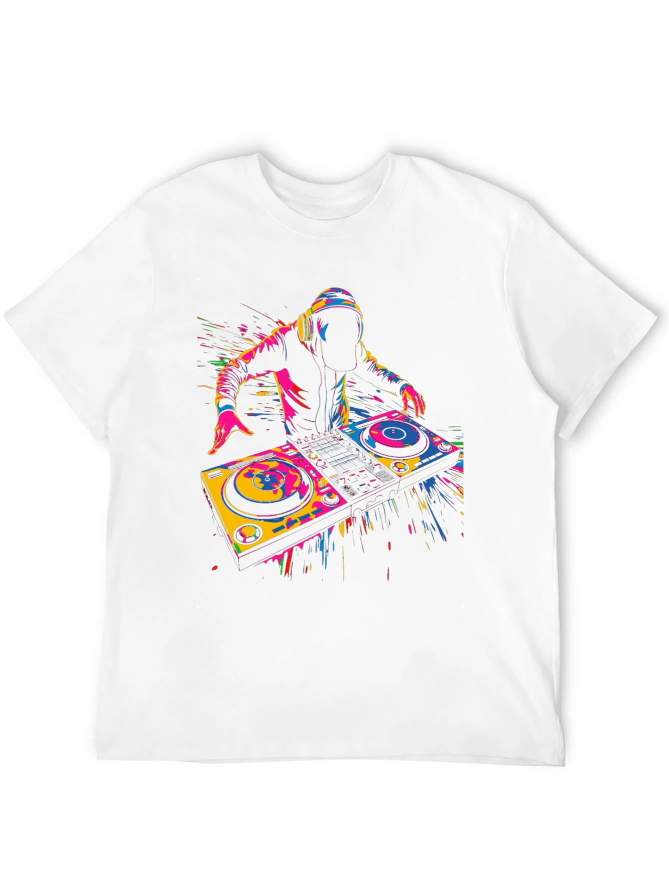 DJ Graphic T-Shirt - Black - Vibrant Design