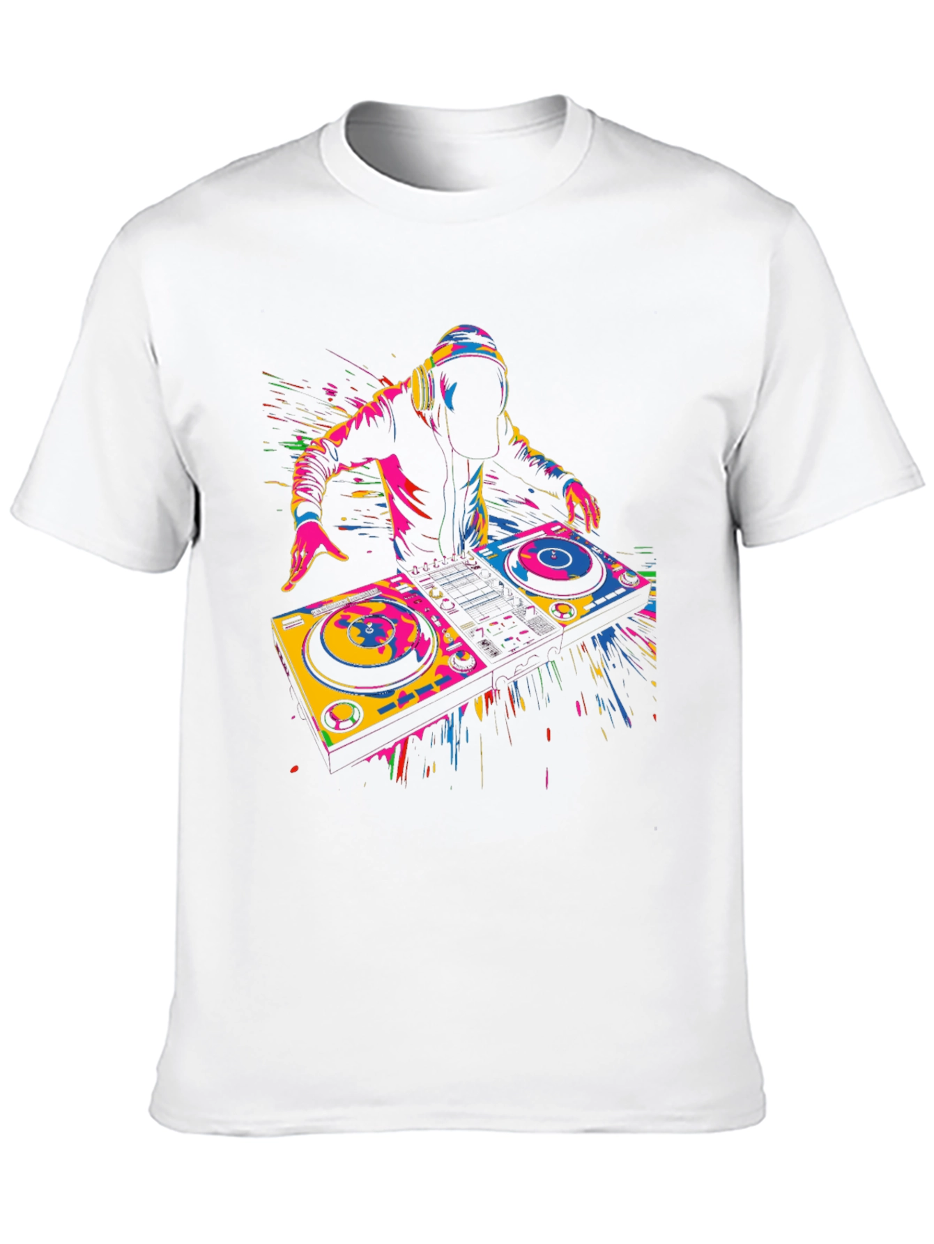 DJ Graphic T-Shirt - Black - Vibrant Design