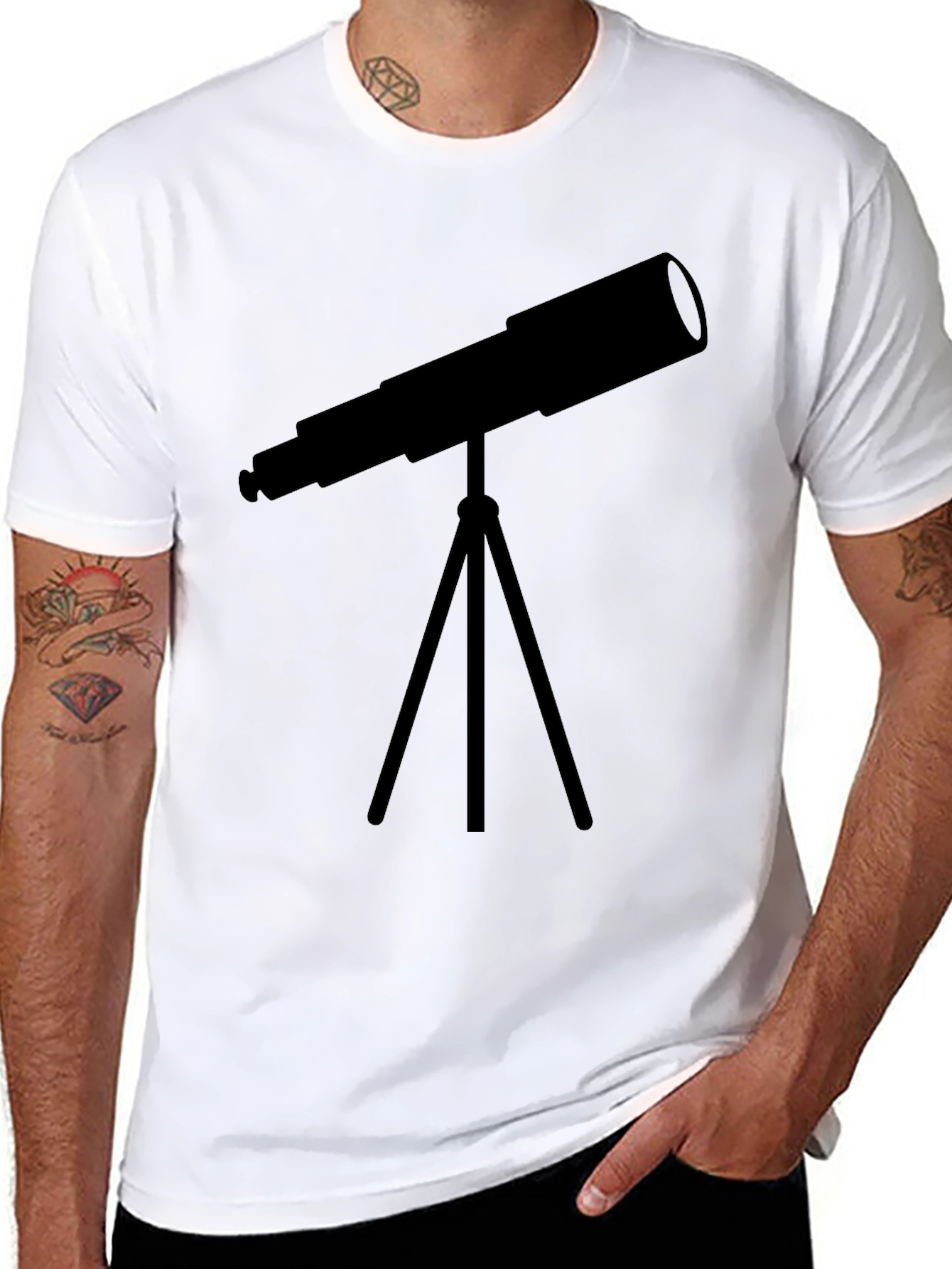 Telescope Graphic Tee - Stargazer Astronomy Shirt