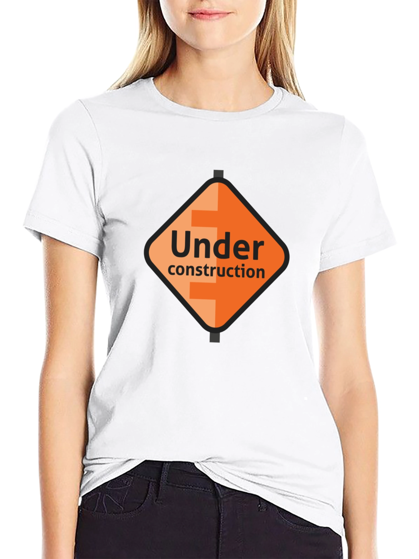 Under Construction Graphic Tee - Black