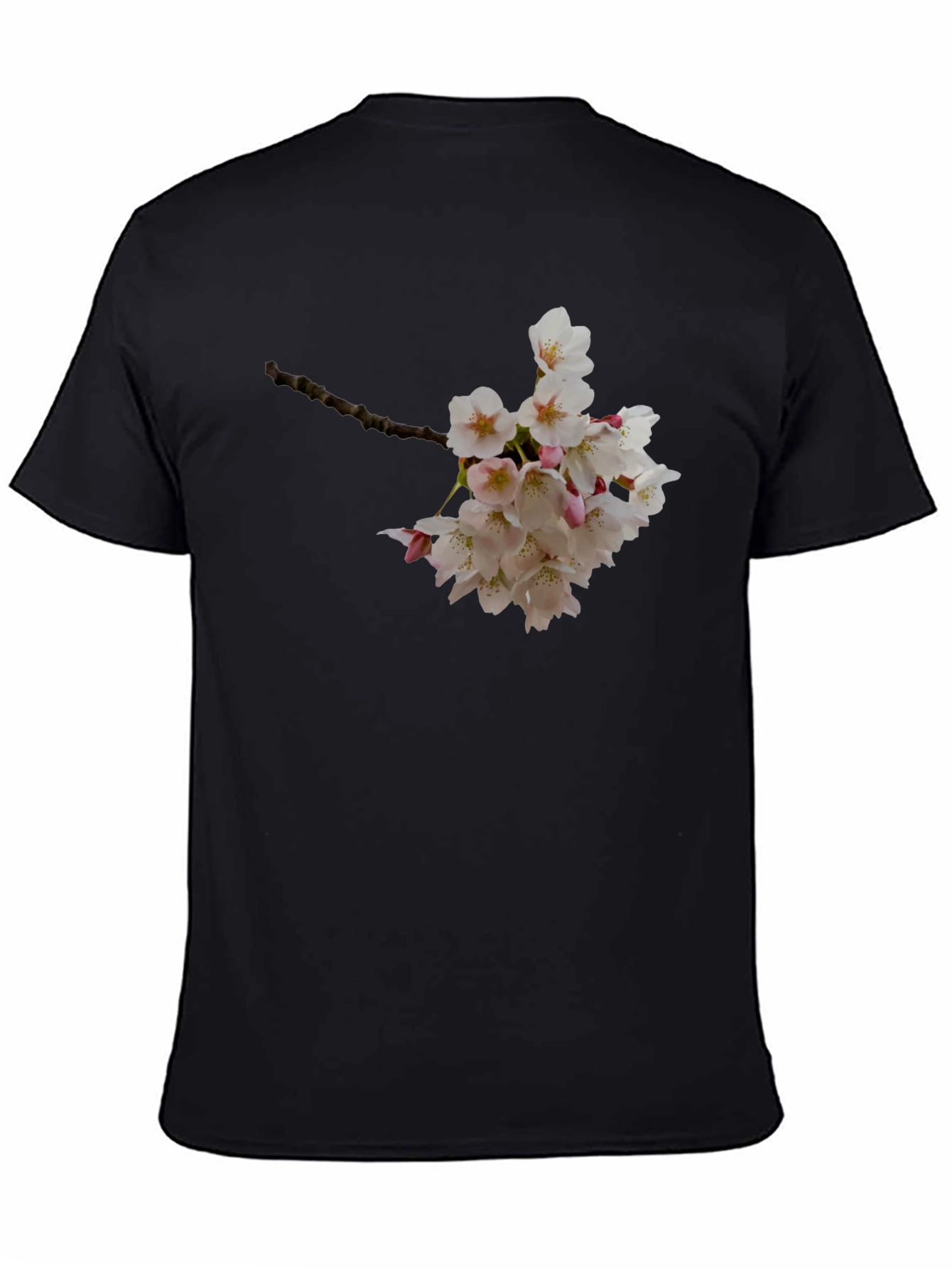 Floral Print Black T-Shirt - Nature Inspired Style
