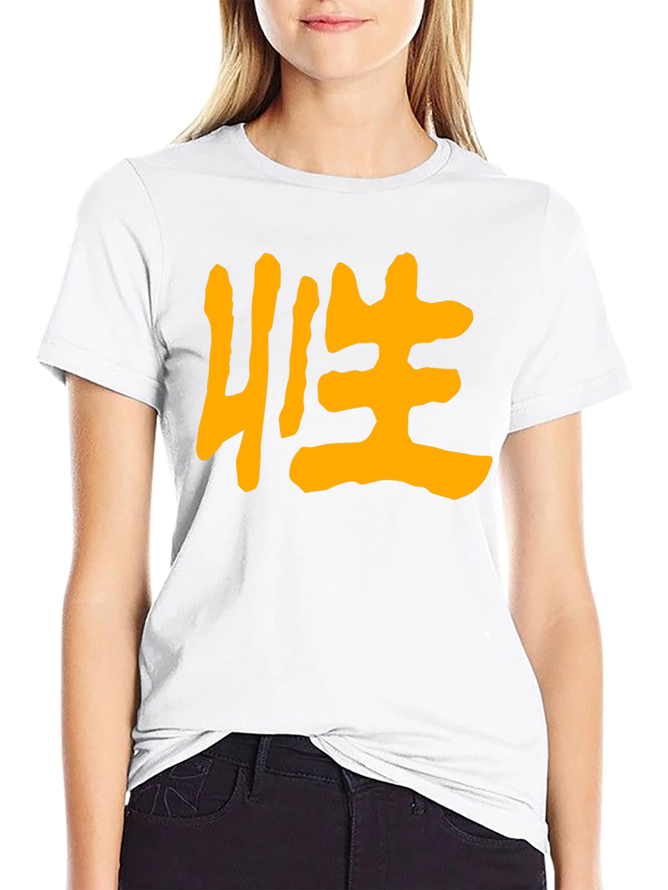Kanji Symbol Graphic Tee - Black Cotton T-Shirt