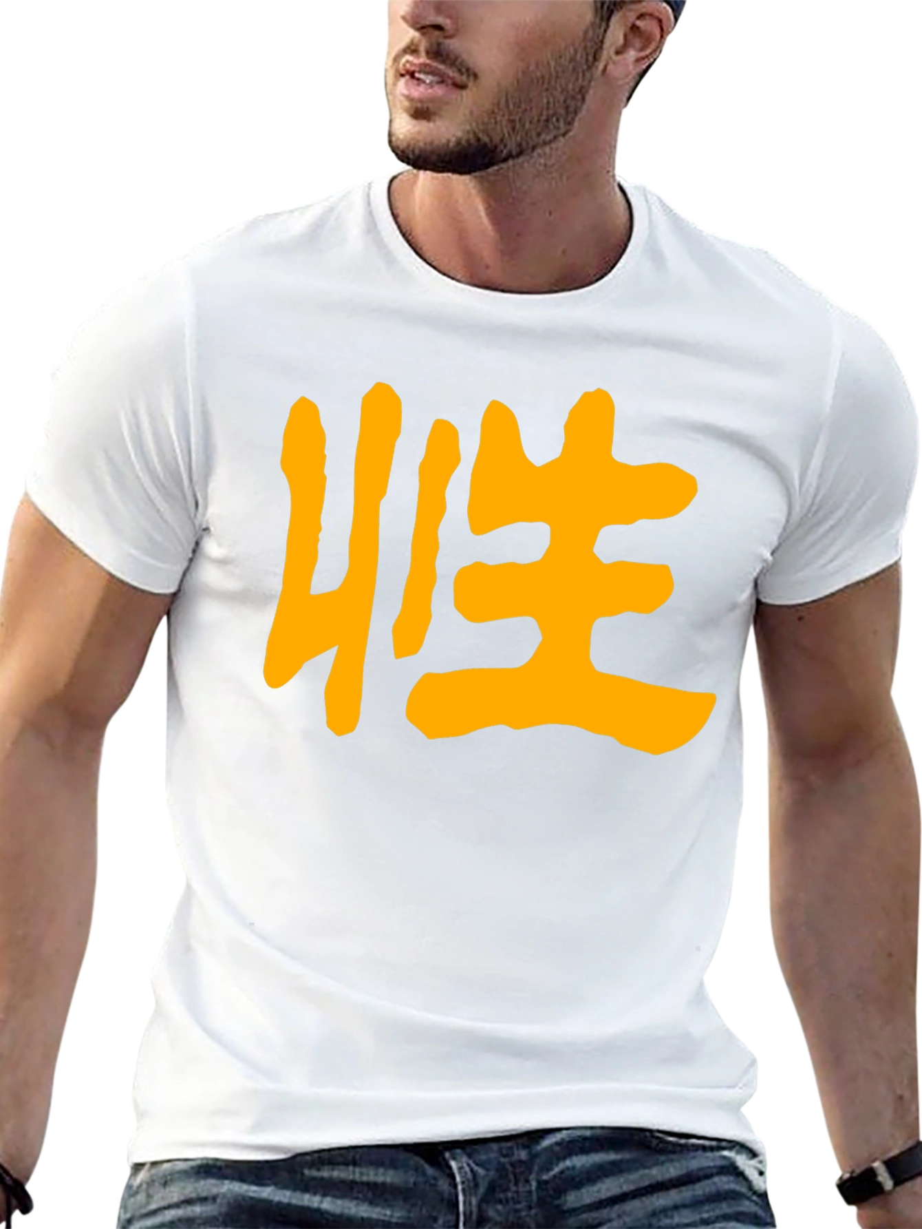 Kanji Symbol Graphic Tee - Black Cotton T-Shirt