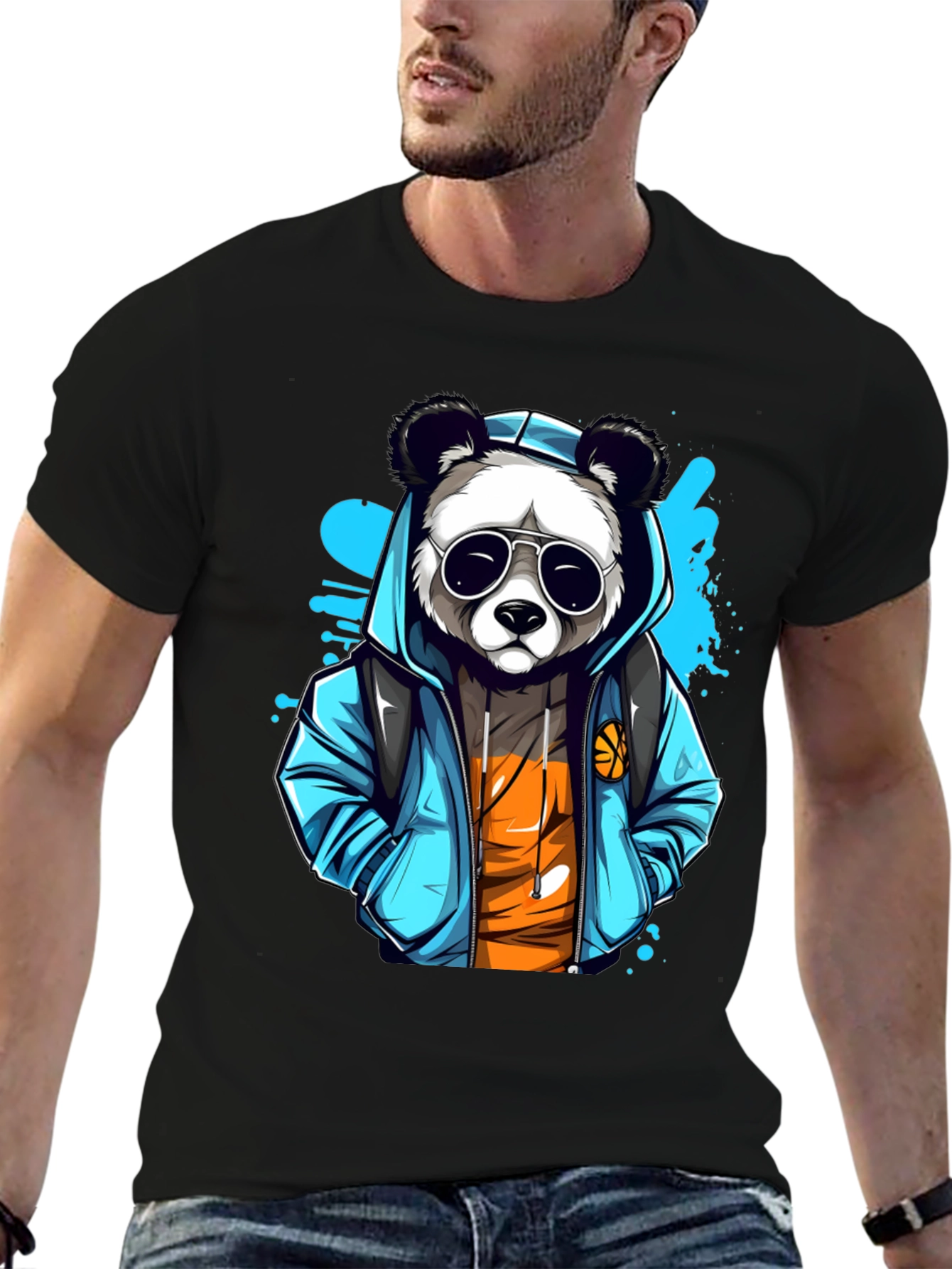 Cool Panda Graphic T-Shirt