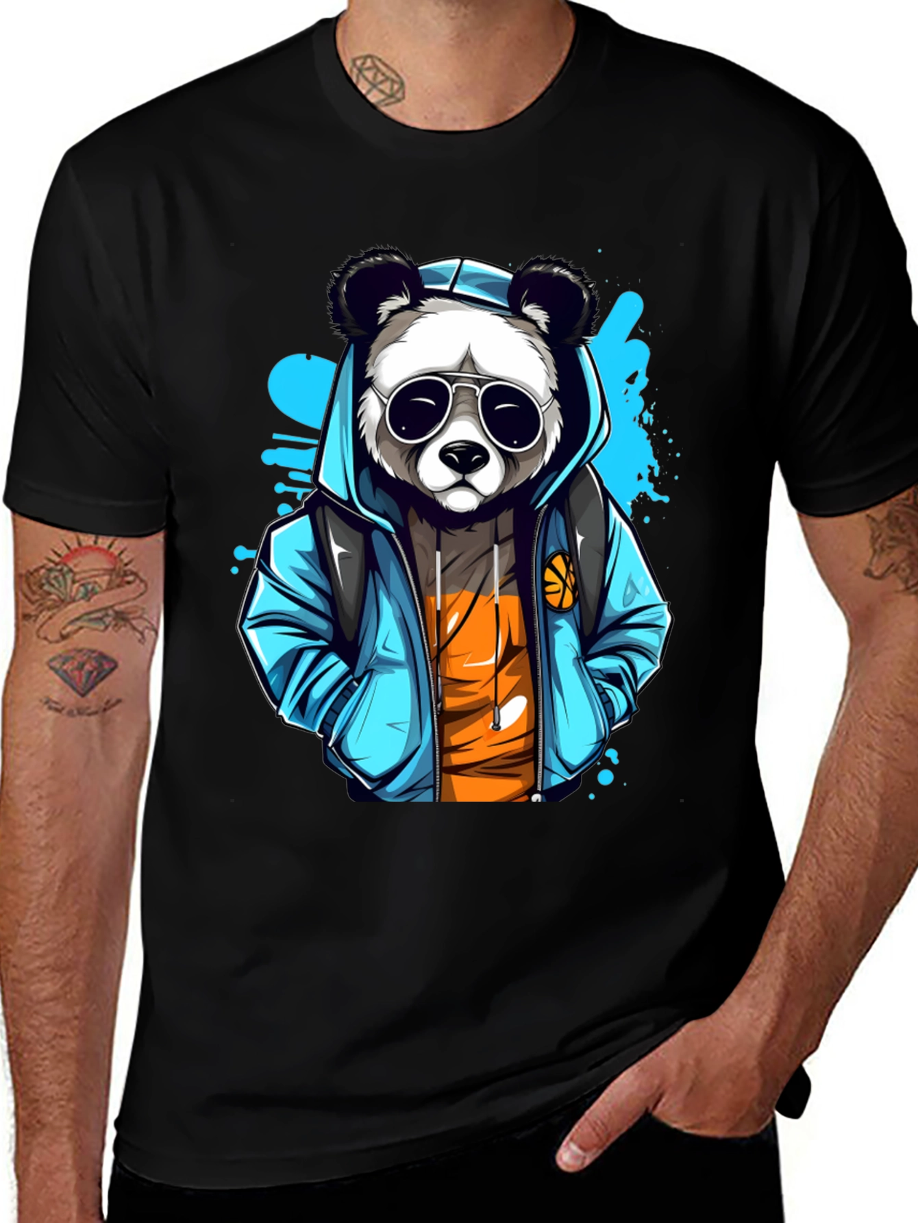 Cool Panda Graphic T-Shirt