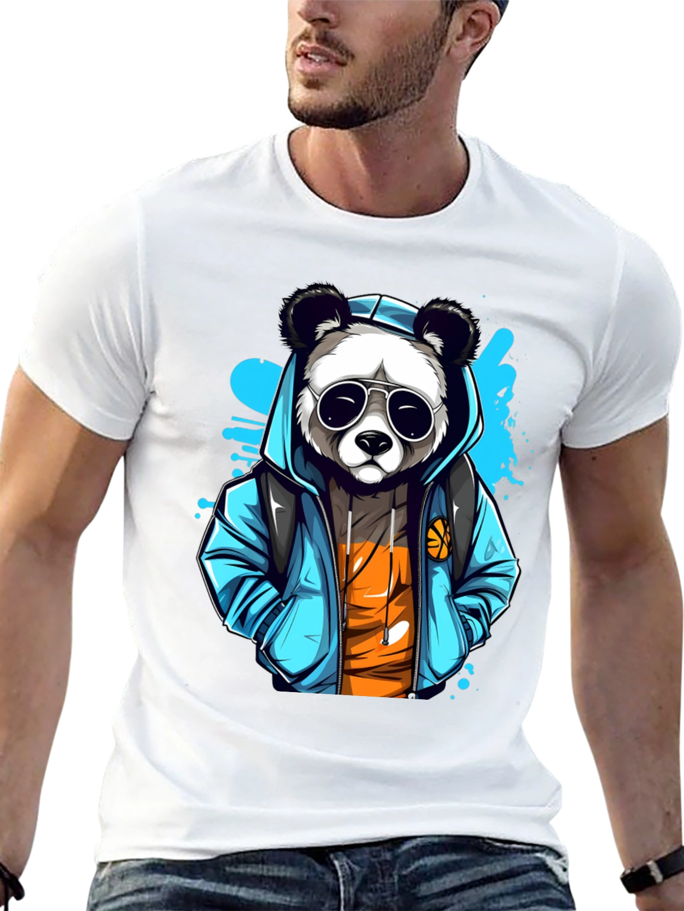 Cool Panda Graphic T-Shirt