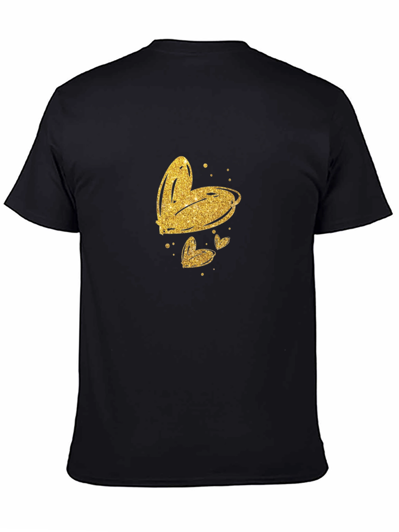 Golden Hearts Black T-Shirt