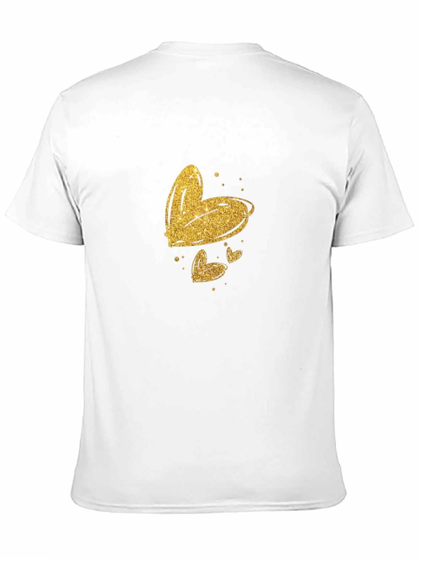 Golden Hearts Black T-Shirt