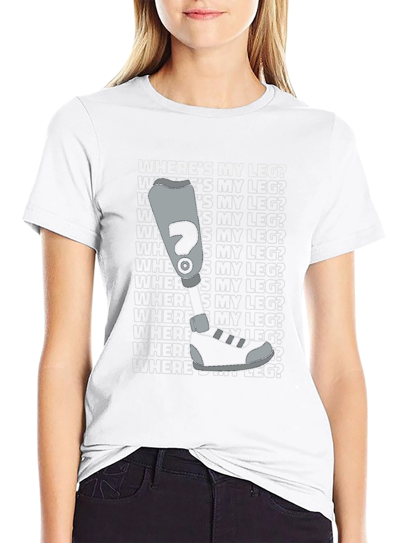 Wheres My Leg? Graphic T-Shirt - Disability Awareness Tee