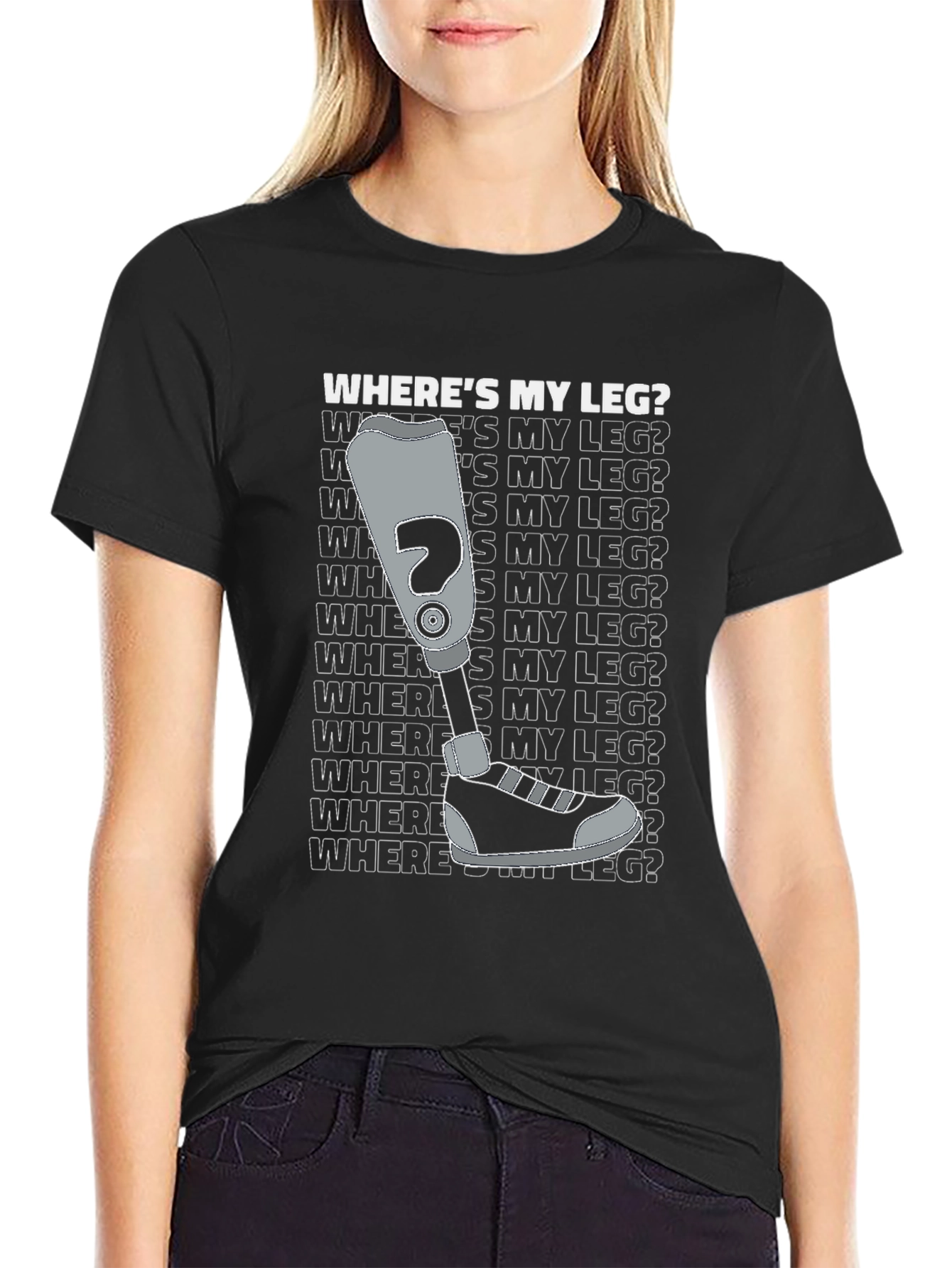 Wheres My Leg? Graphic T-Shirt - Disability Awareness Tee