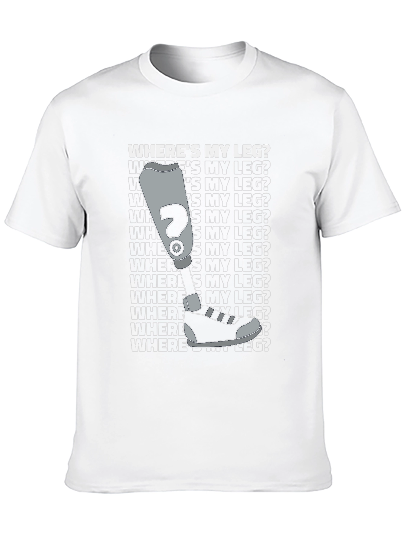 Wheres My Leg? Graphic T-Shirt - Disability Awareness Tee