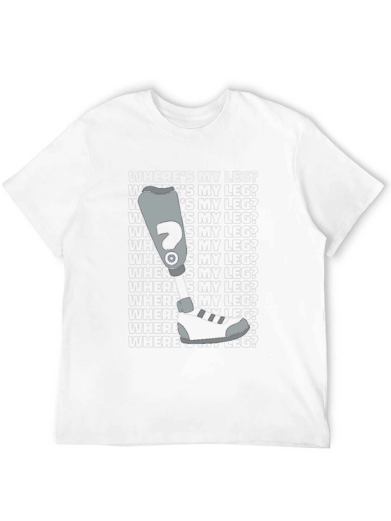 Wheres My Leg? Graphic T-Shirt - Disability Awareness Tee