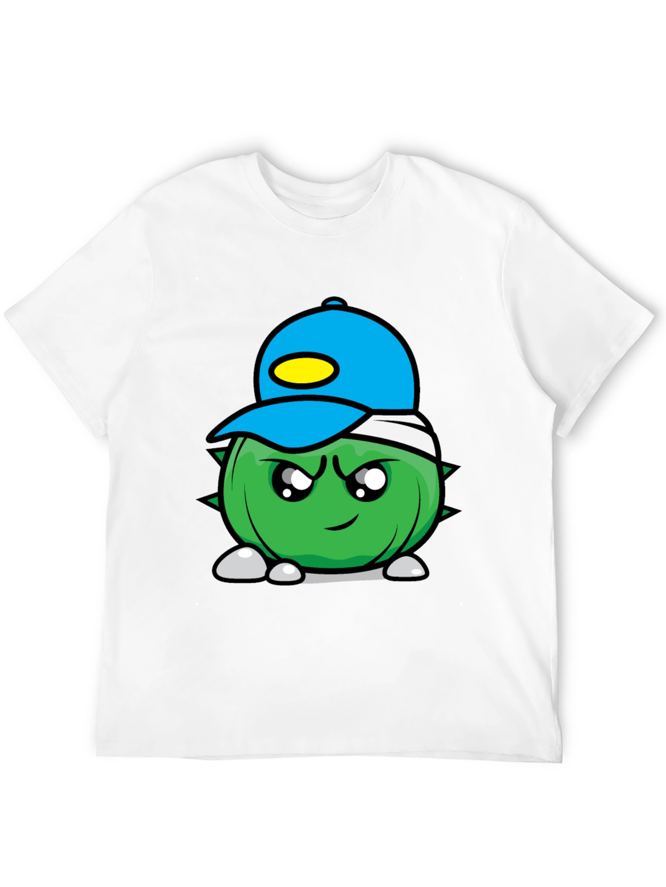 Cartoon Spiked Ball Black Tee