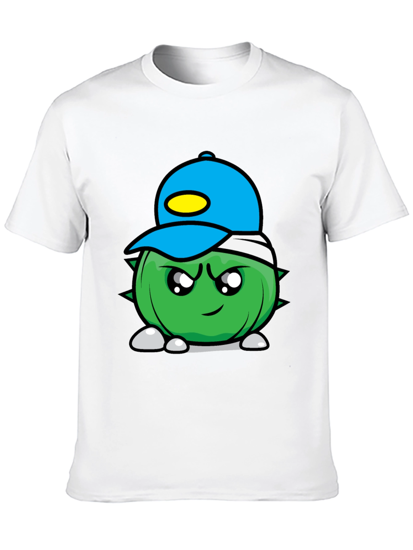 Cartoon Spiked Ball Black Tee