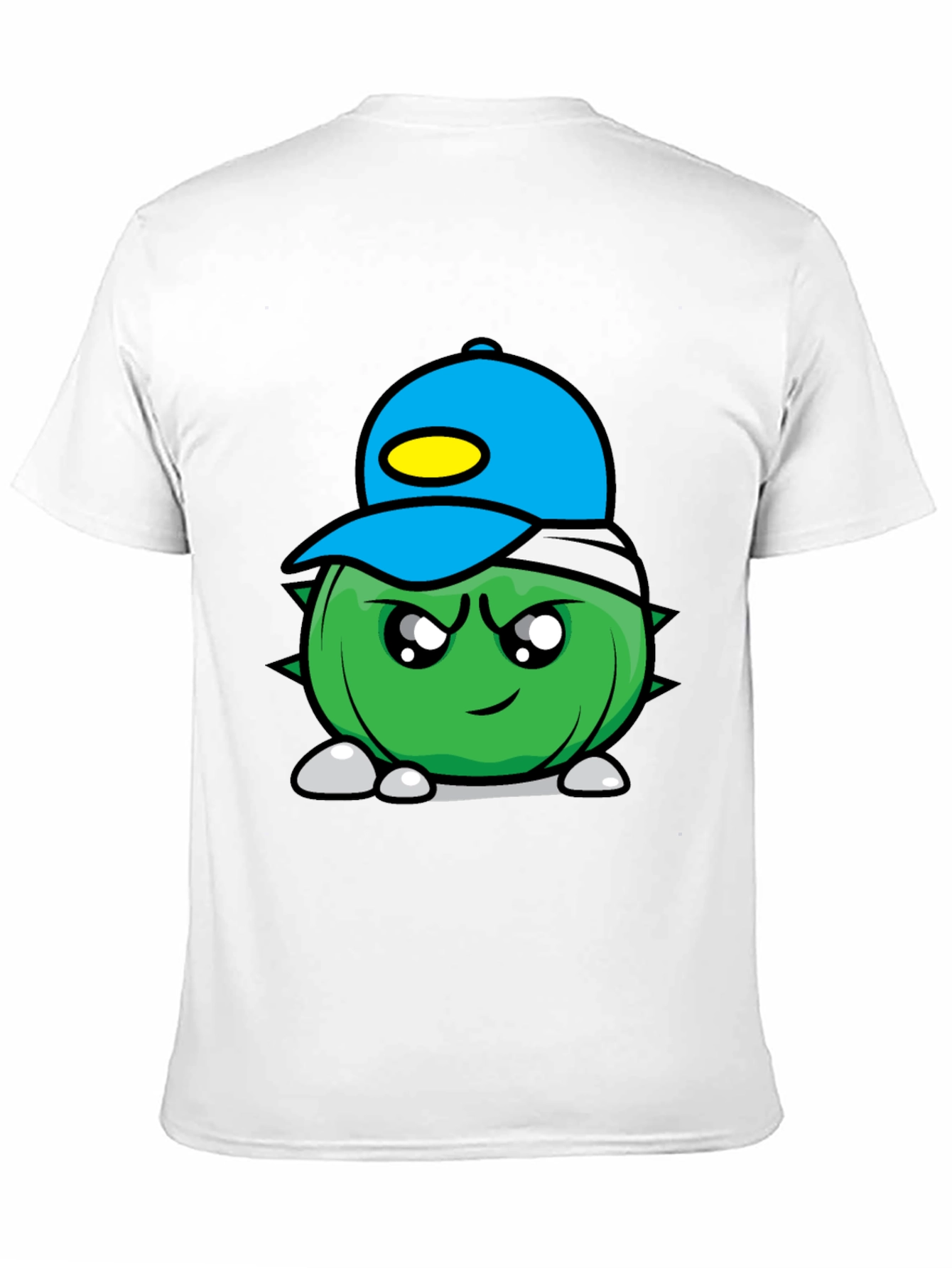 Cartoon Spiked Ball Black Tee