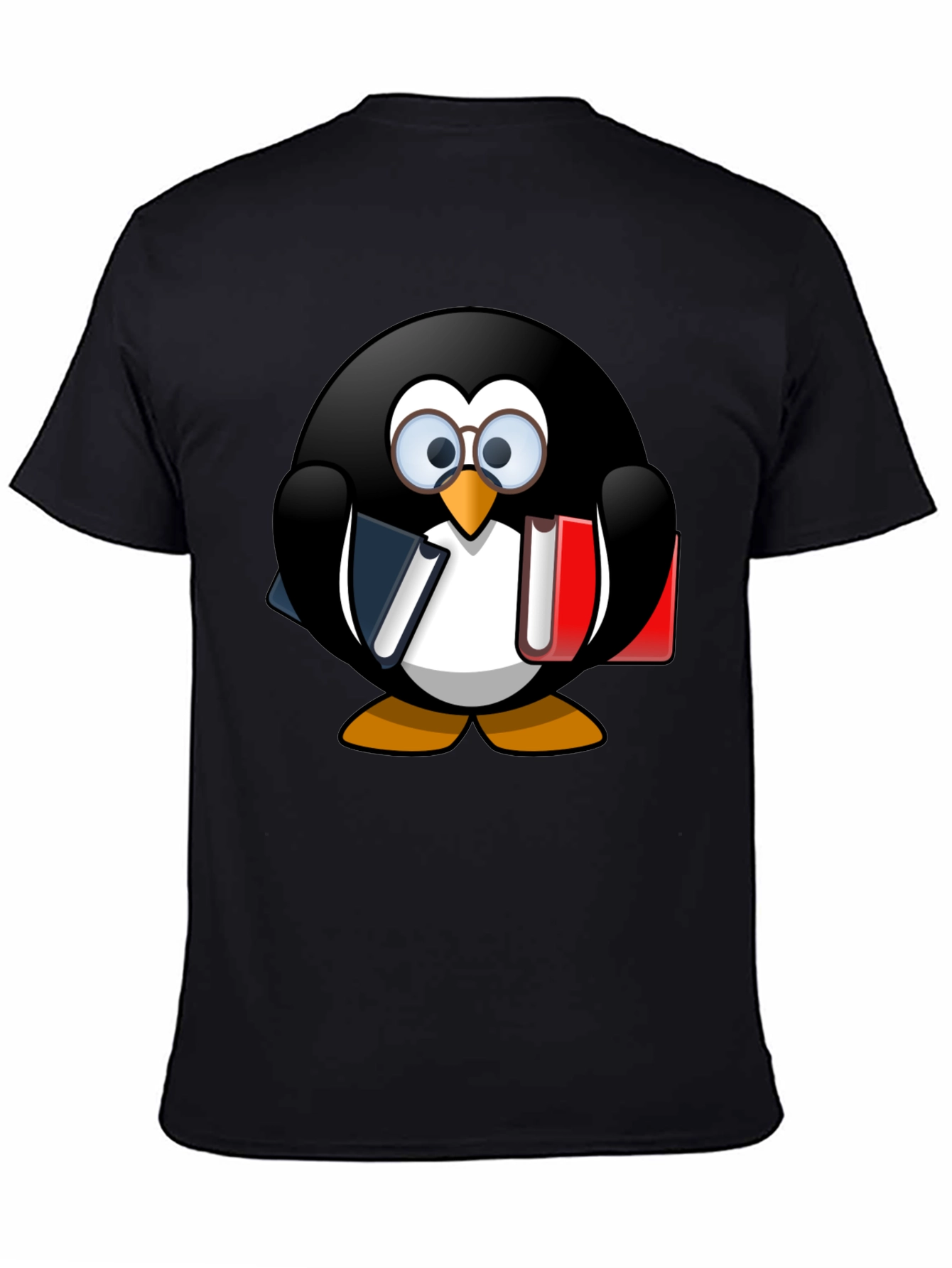 Penguin Bookworm Graphic T-Shirt - Unisex Casual Tee