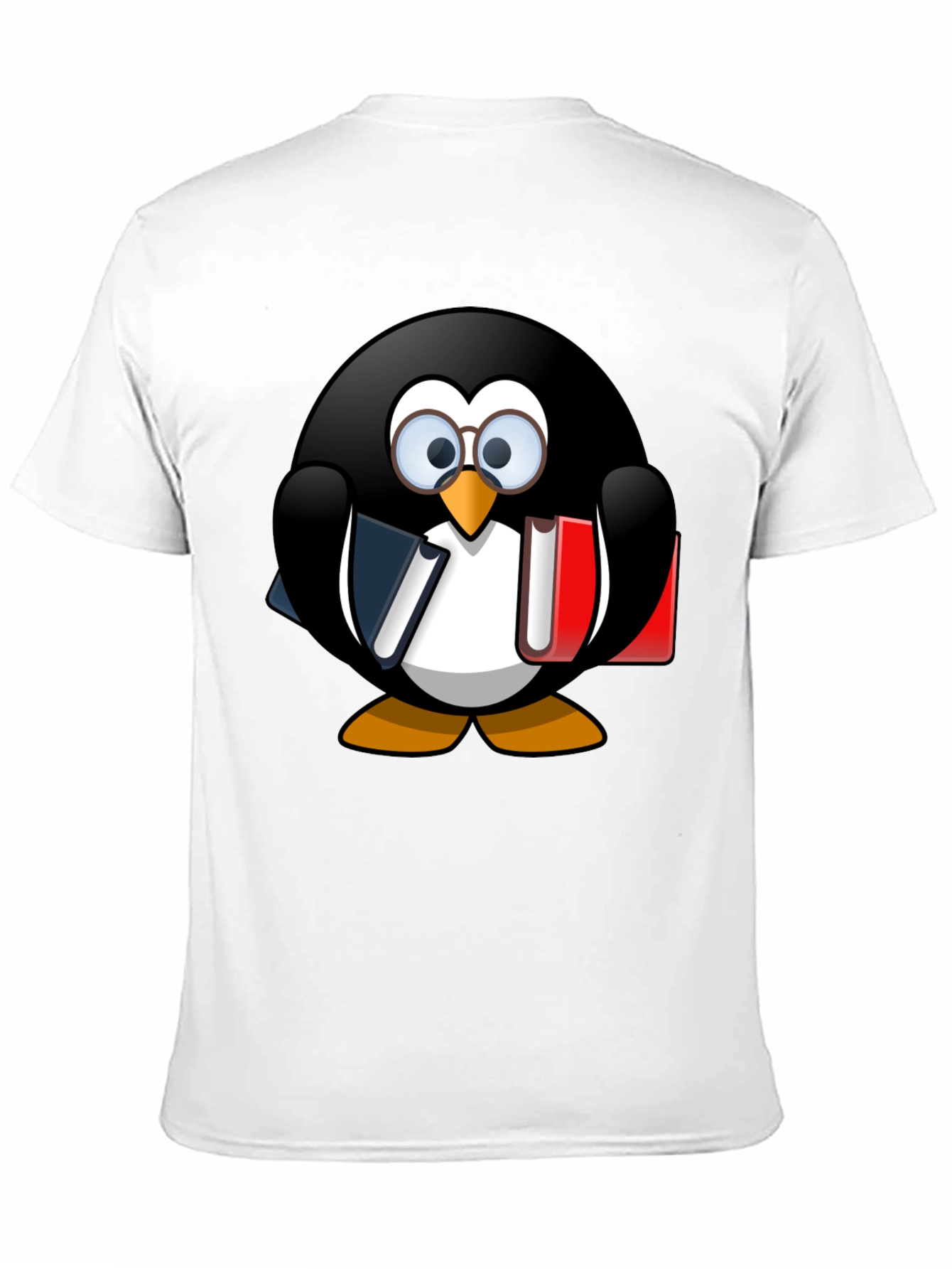 Penguin Bookworm Graphic T-Shirt - Unisex Casual Tee