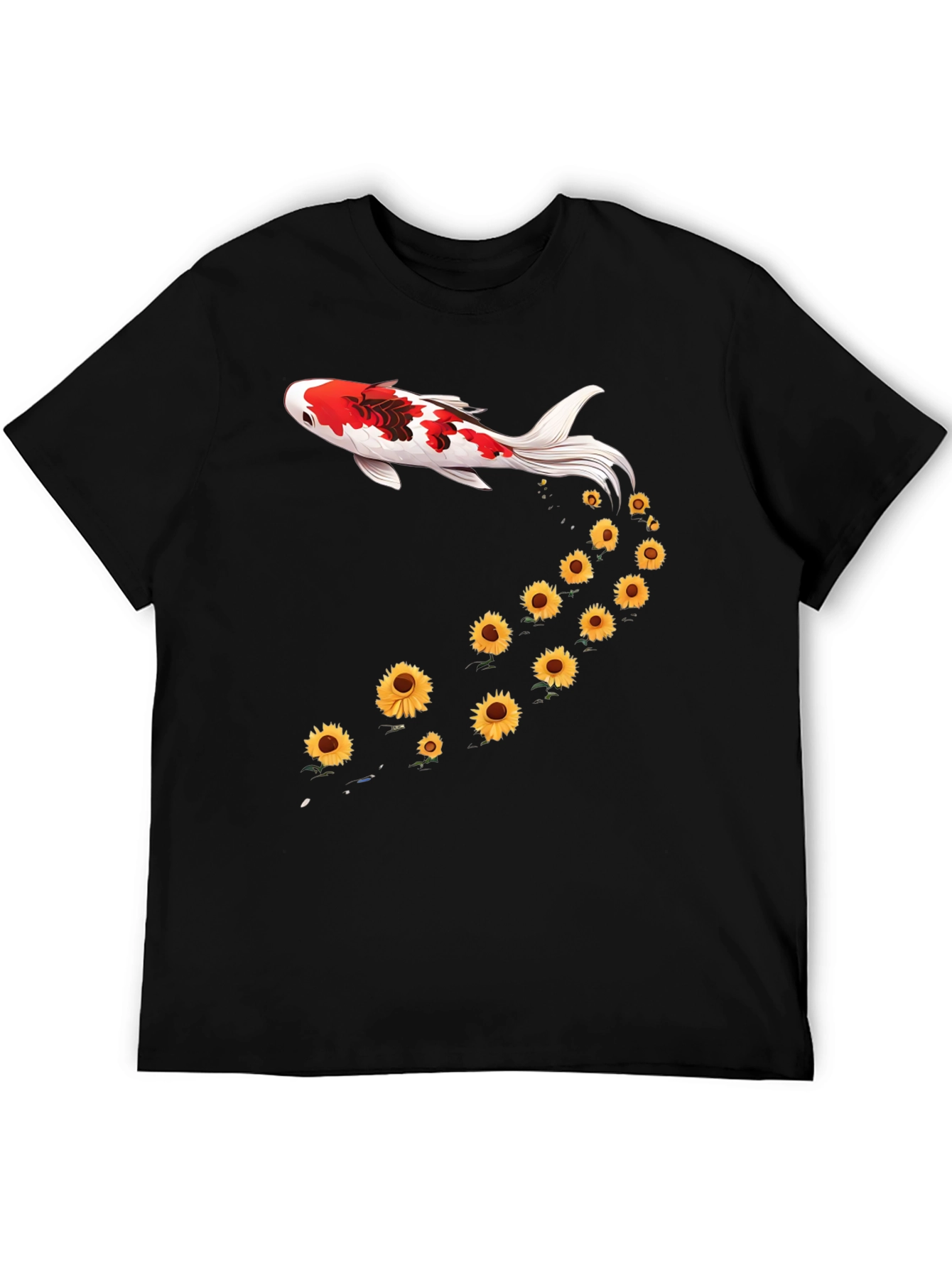 Koi Fish Sunflower Graphic Tee