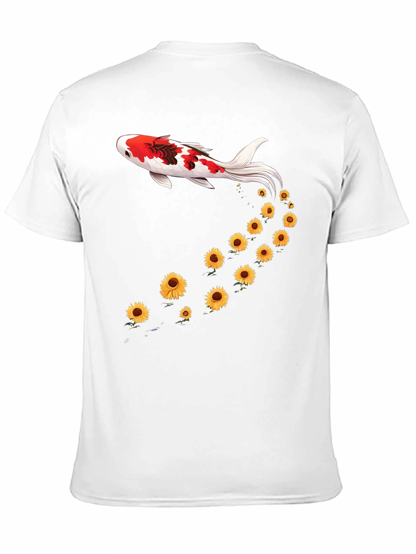 Koi Fish Sunflower Graphic Tee