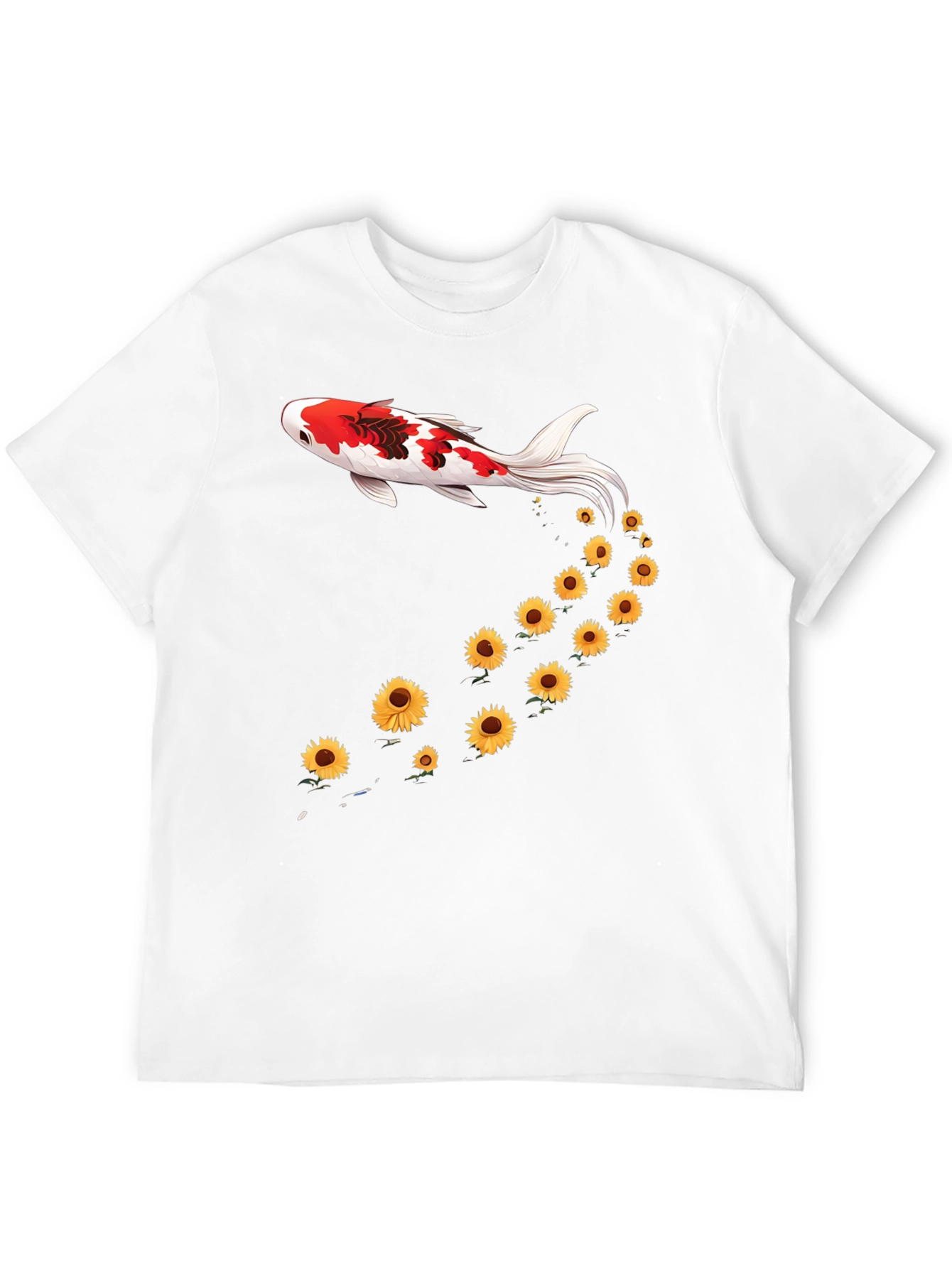 Koi Fish Sunflower Graphic Tee