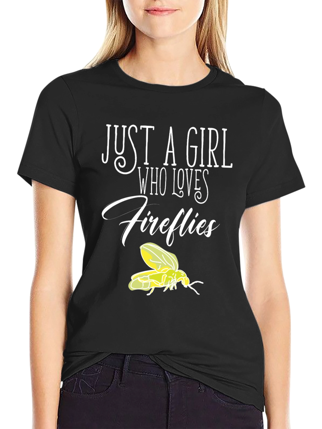 Just A Girl Who Loves Fireflies Graphic T-Shirt