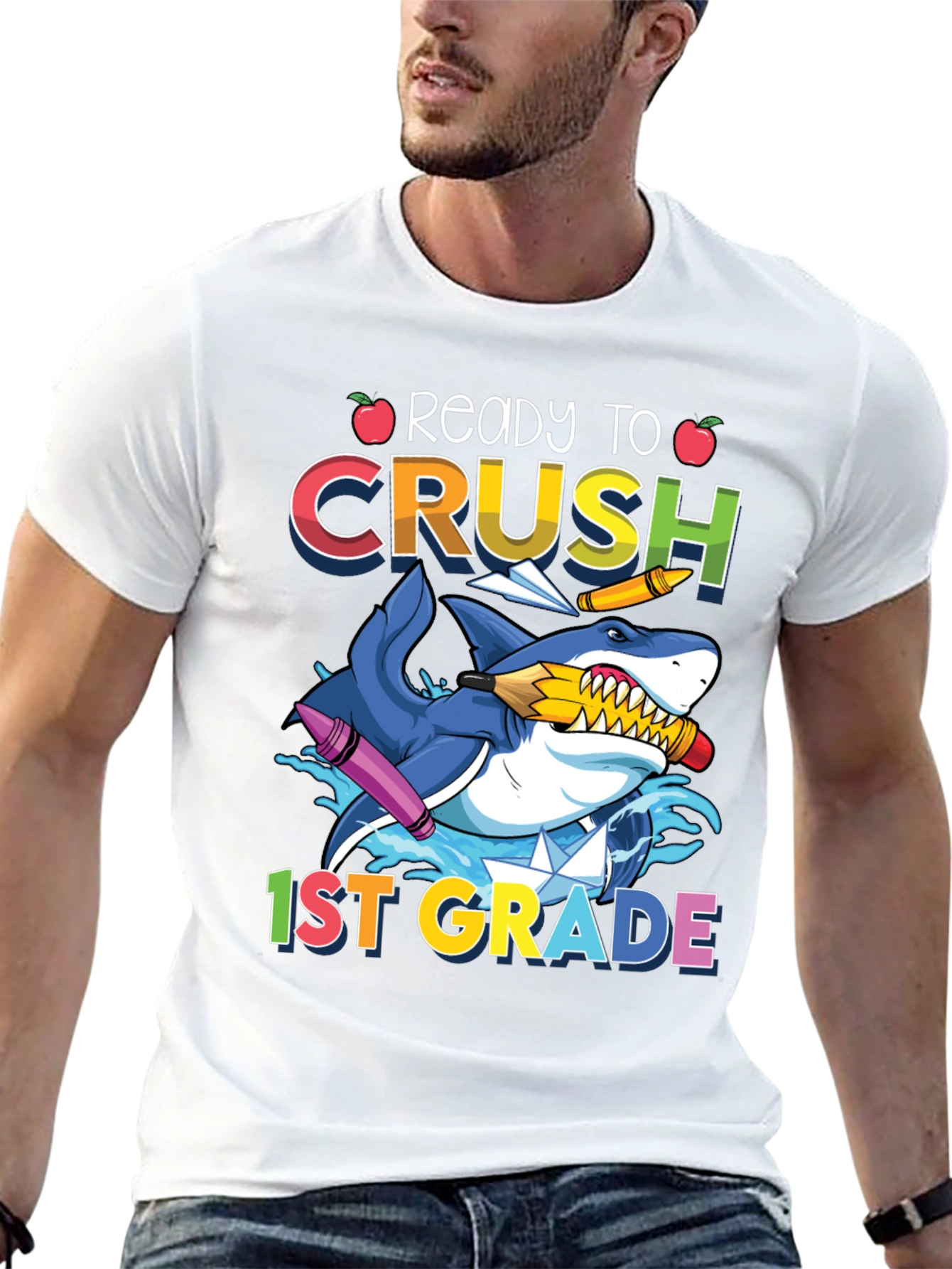 Ready to Crush 1st Grade Shark T-Shirt