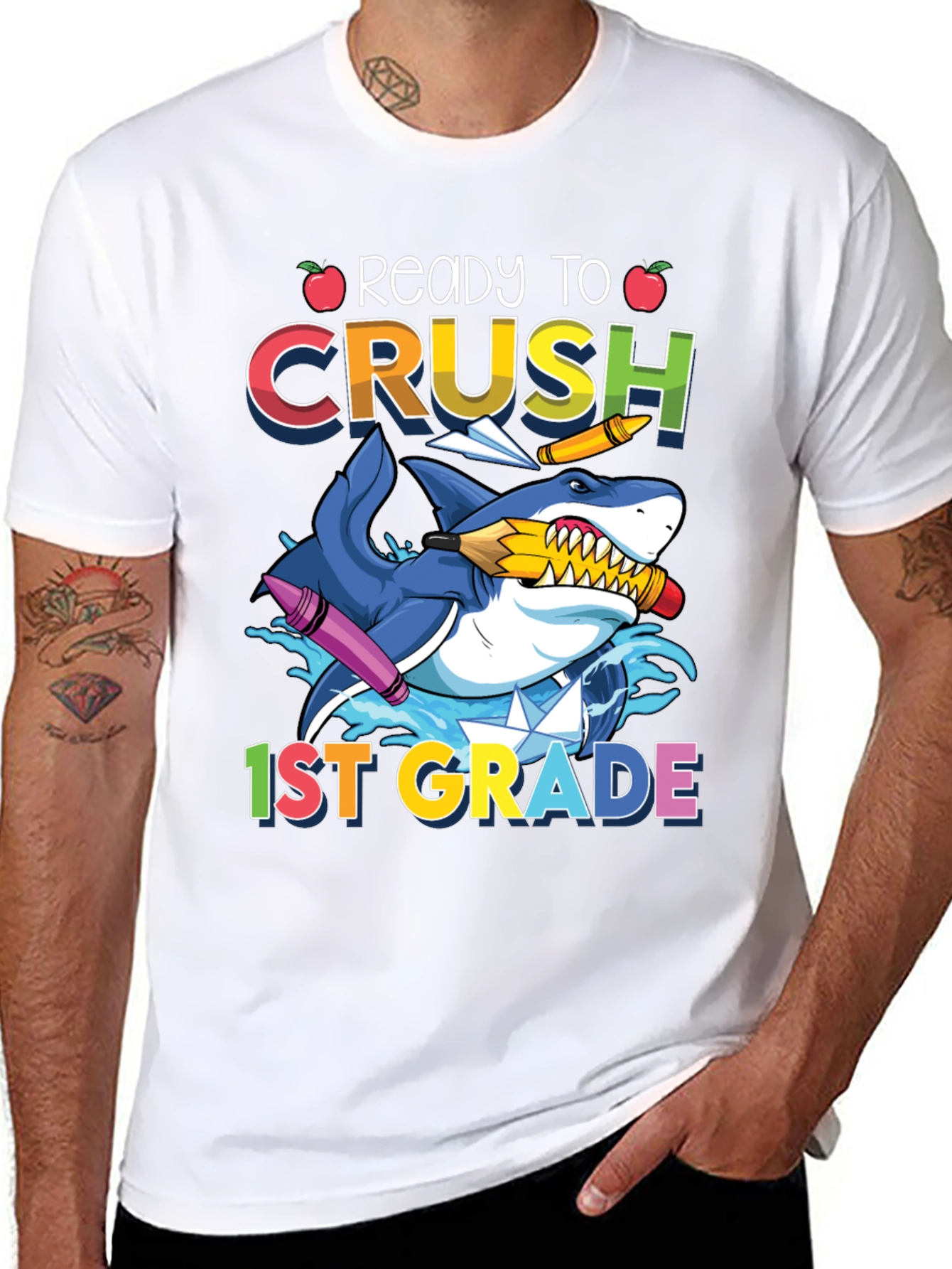 Ready to Crush 1st Grade Shark T-Shirt