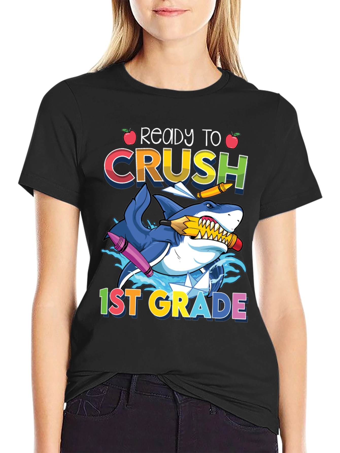 Ready to Crush 1st Grade Shark T-Shirt