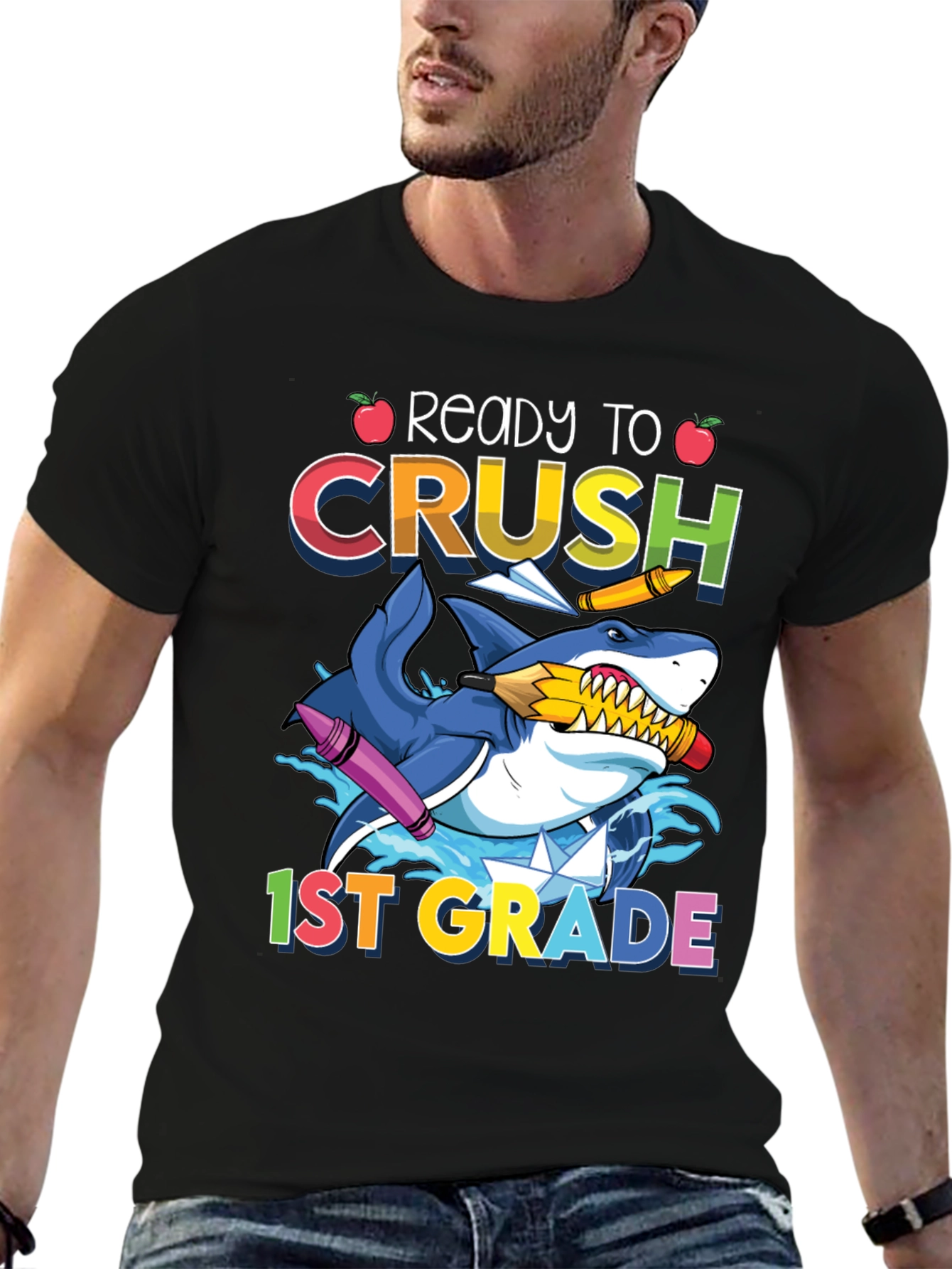 Ready to Crush 1st Grade Shark T-Shirt