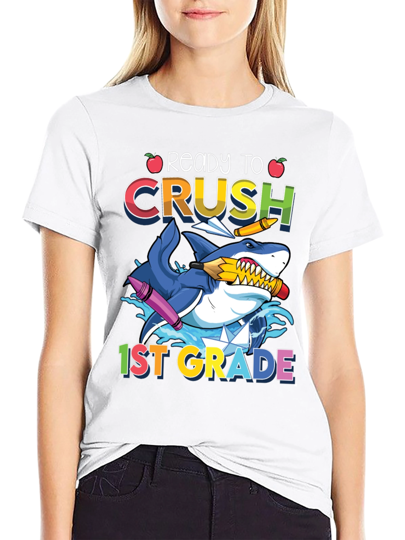 Ready to Crush 1st Grade Shark T-Shirt