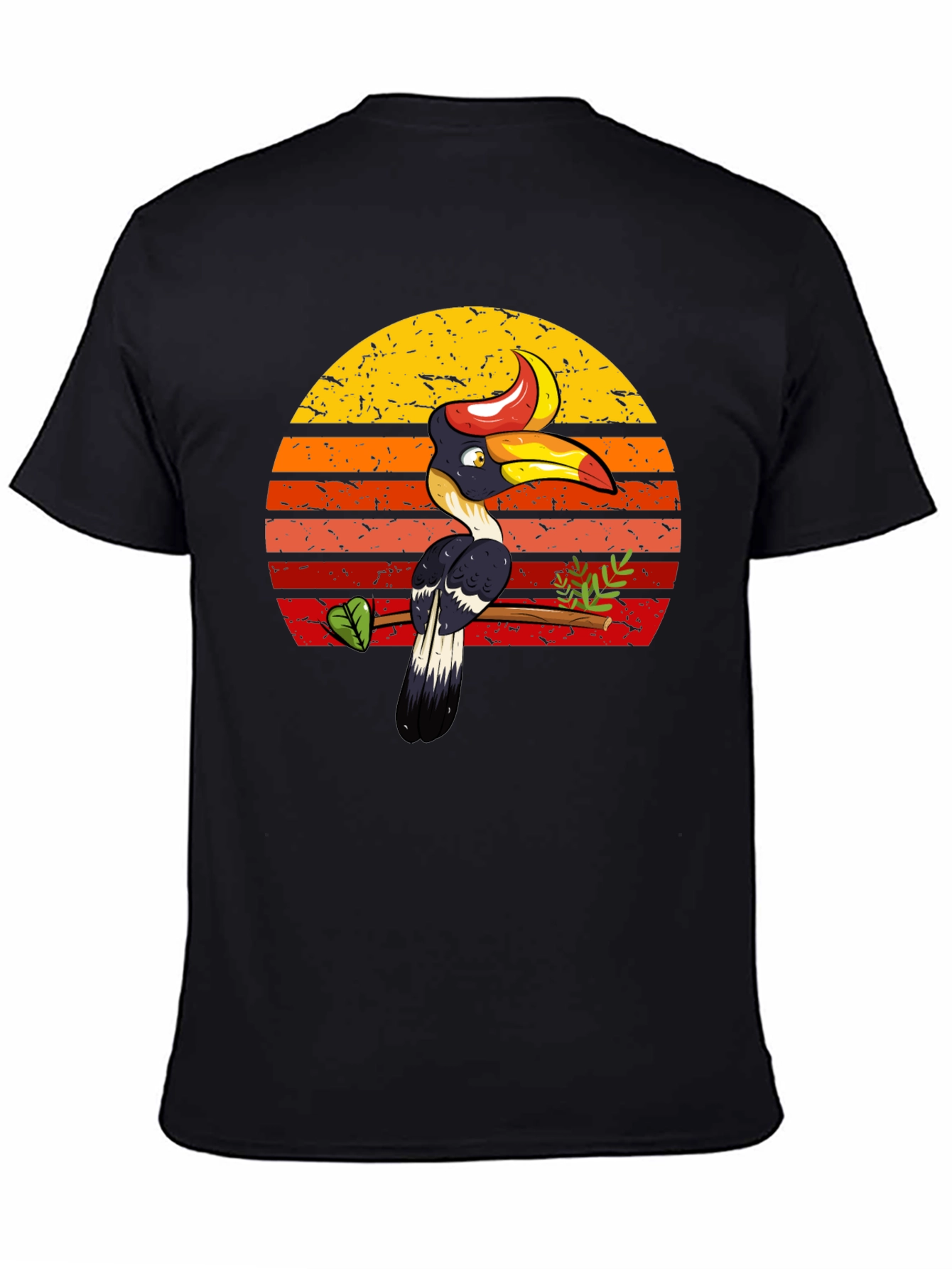 Tropical Toucan Sunset Graphic Tee - Unique Design