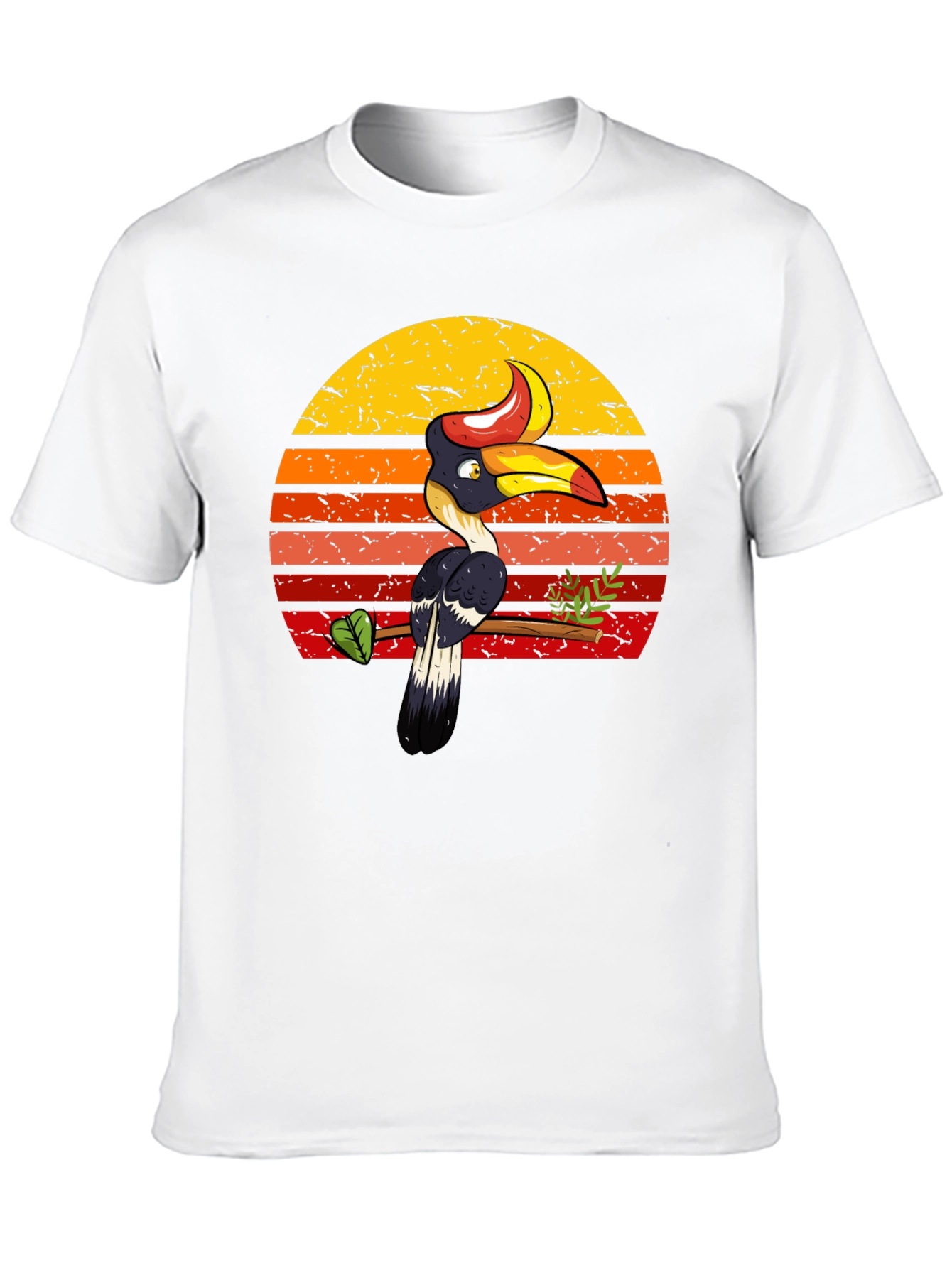 Tropical Toucan Sunset Graphic Tee - Unique Design