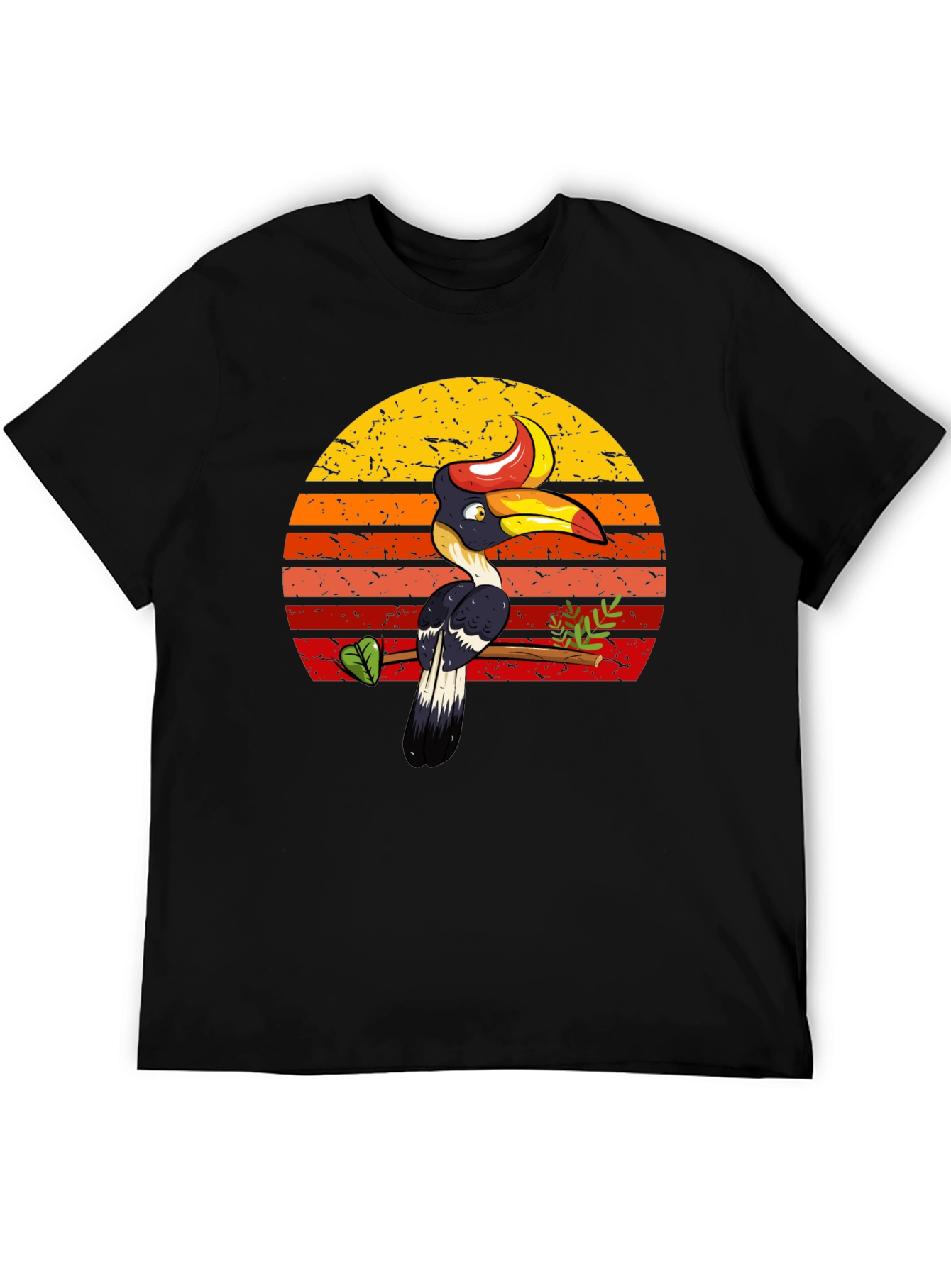 Tropical Toucan Sunset Graphic Tee - Unique Design