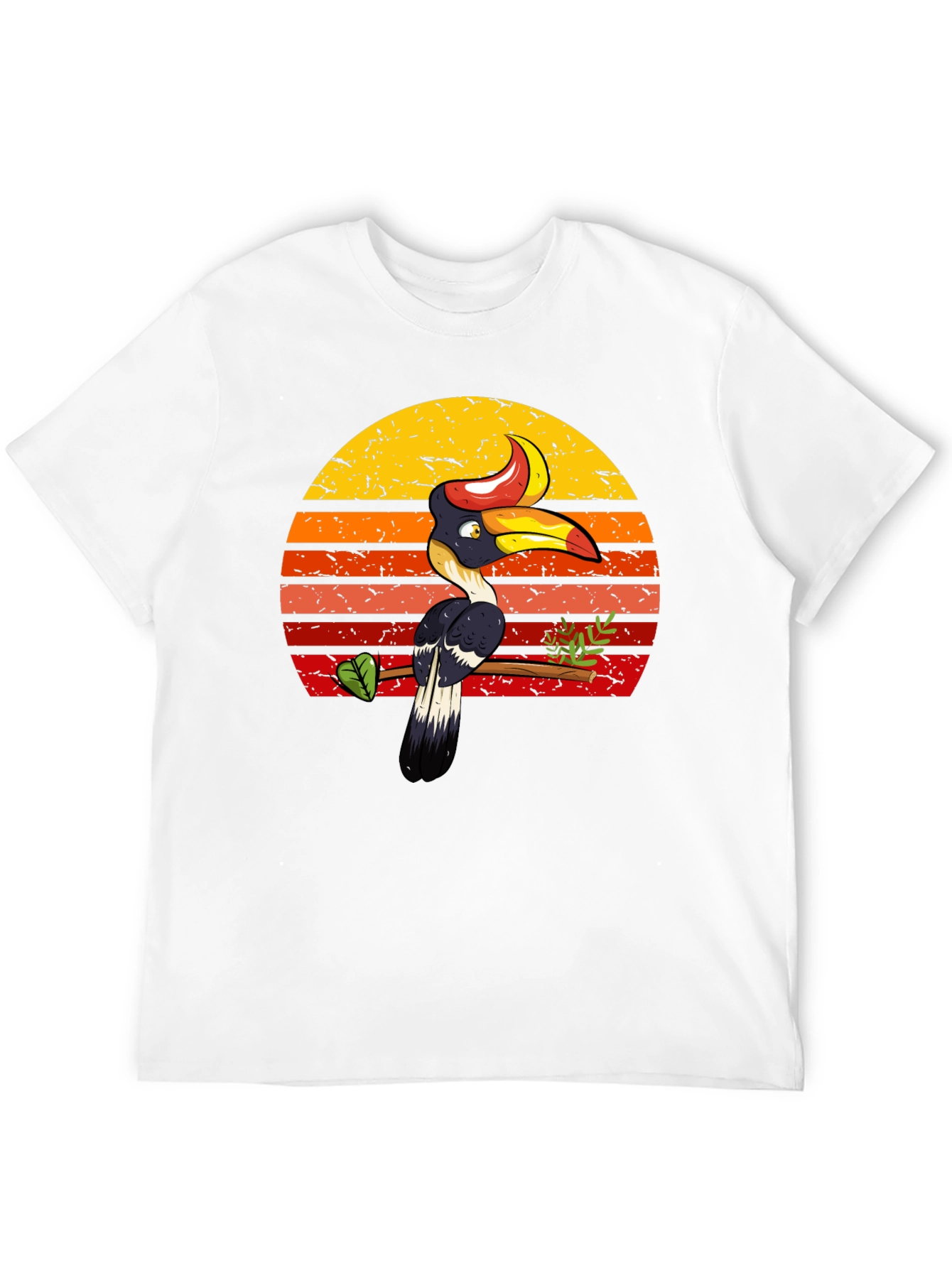 Tropical Toucan Sunset Graphic Tee - Unique Design