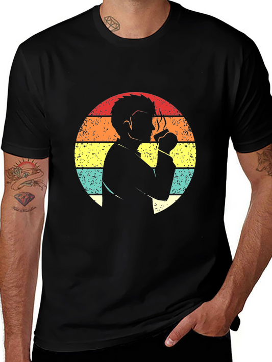 Retro Coffee Lover T-Shirt - Vintage Sunset Design