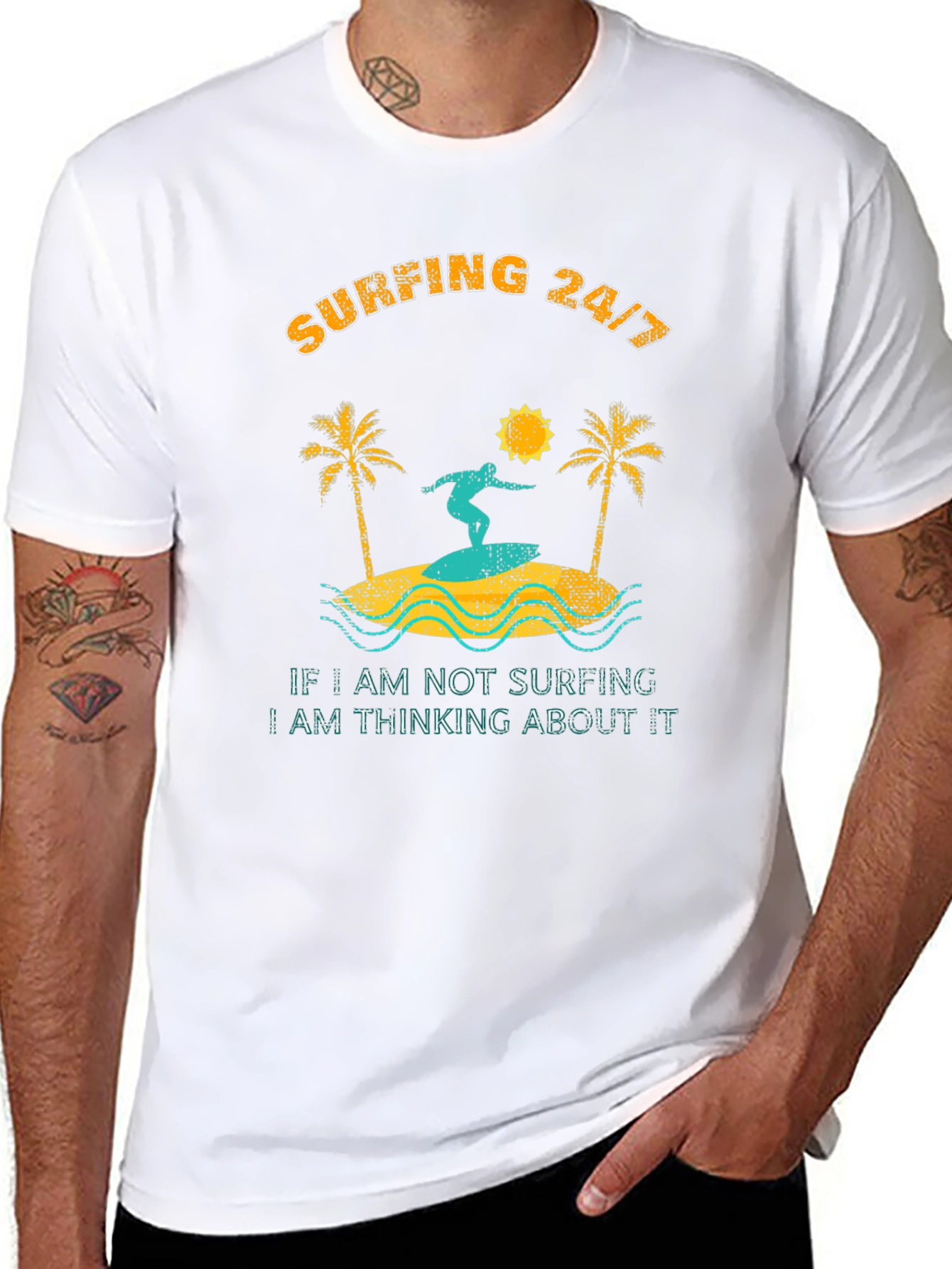 Surfing 24/7 Graphic Tee
