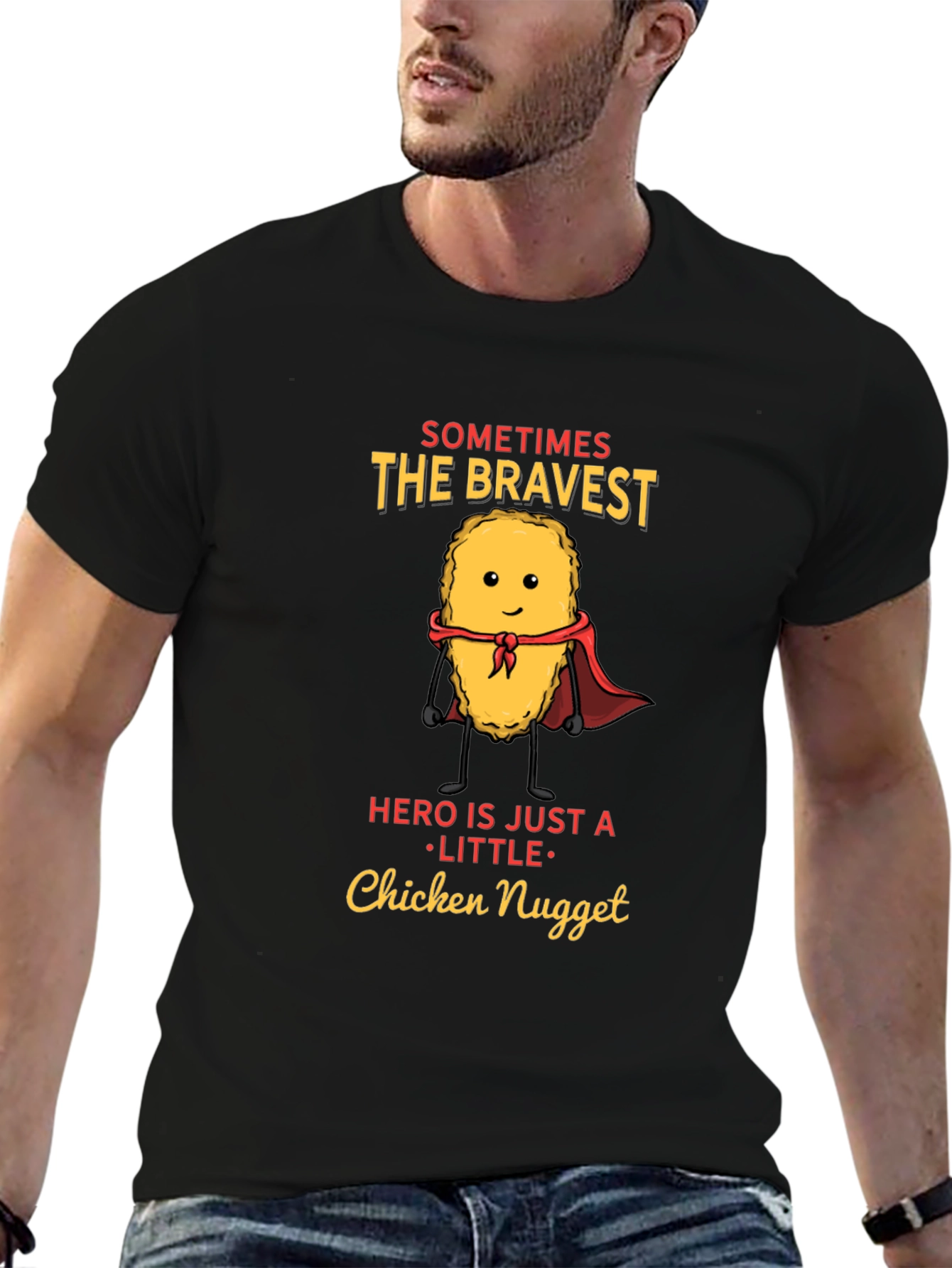 Bravest Chicken Nugget Hero Novelty T-Shirt